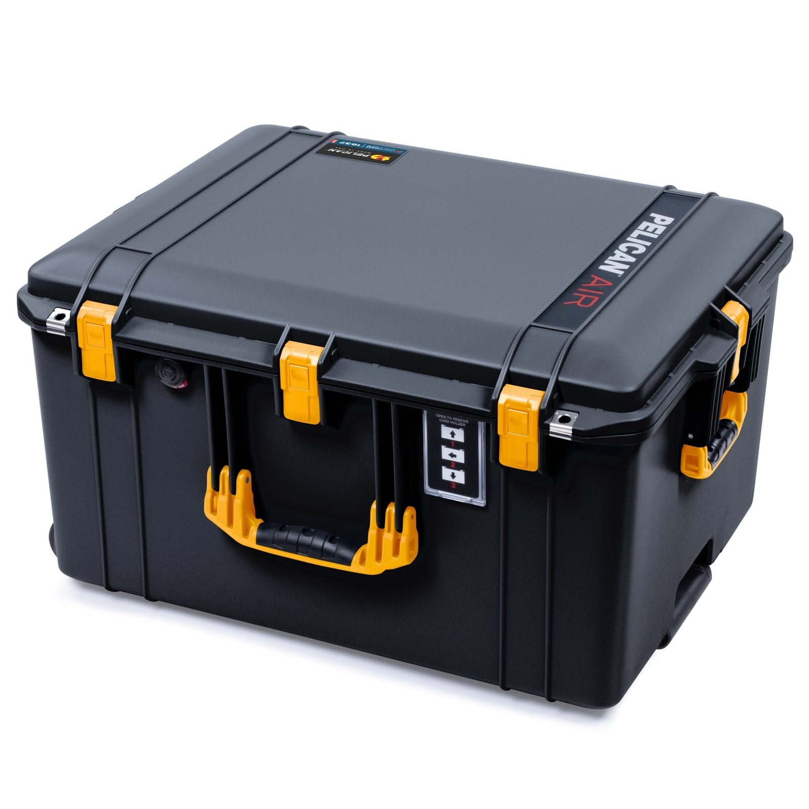 Pelican 1637 Air Case - Black & Yellow Trolley - Empty (Case Only)