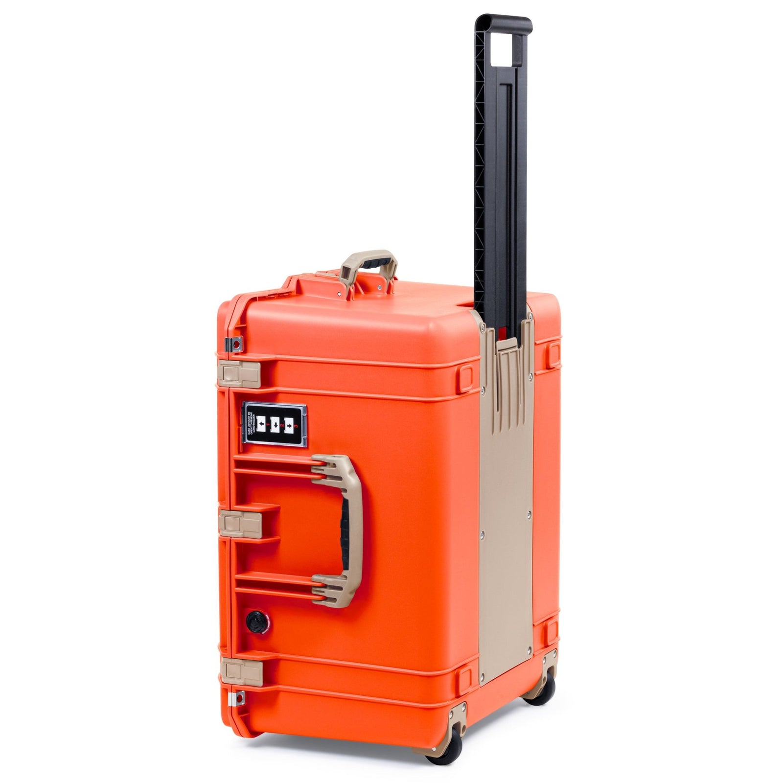 Pelican 1637 Air Case - Orange & Desert Tan Trolley - Empty (Case Only)