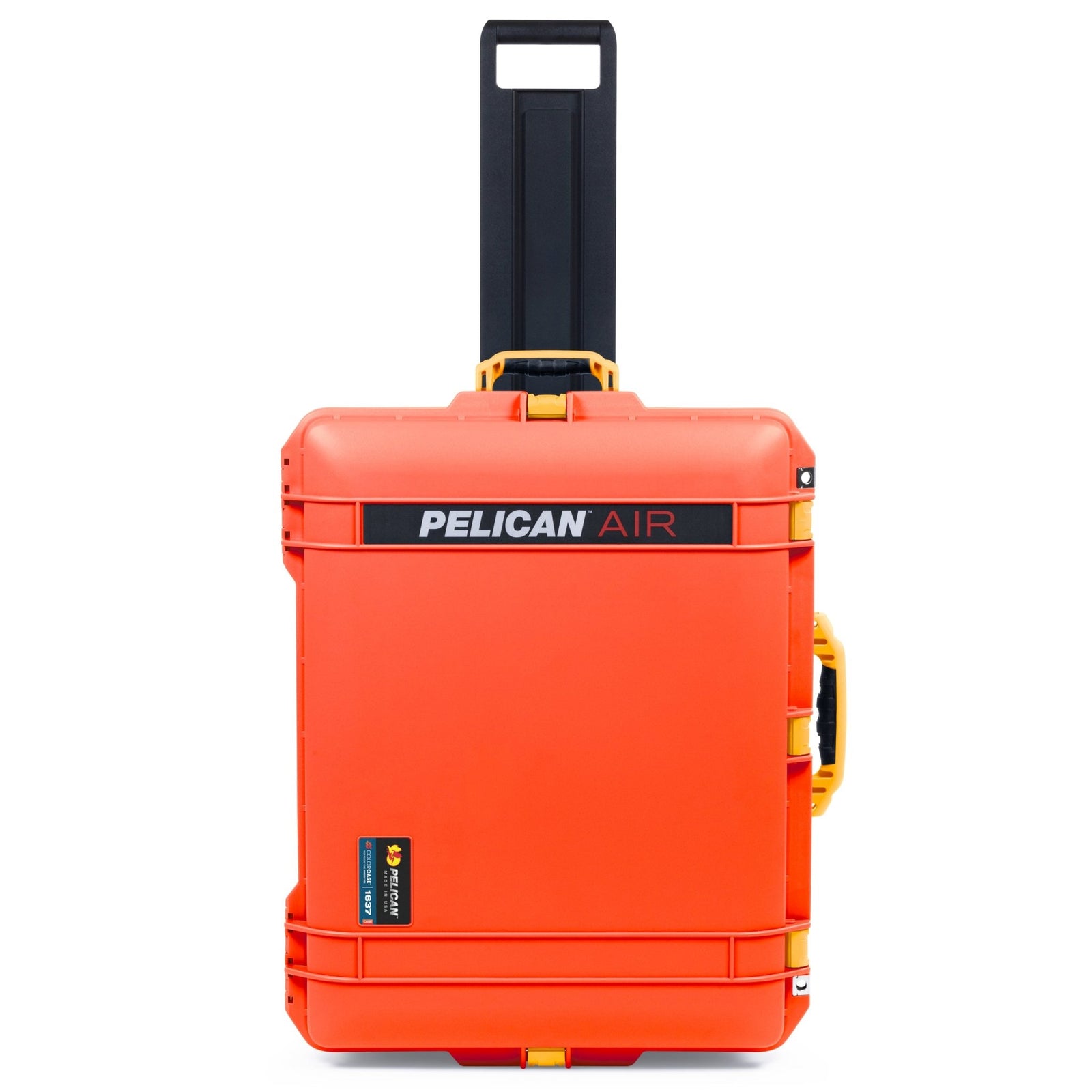 Pelican 1637 Air Case - Orange & Yellow Trolley - Empty (Case Only)