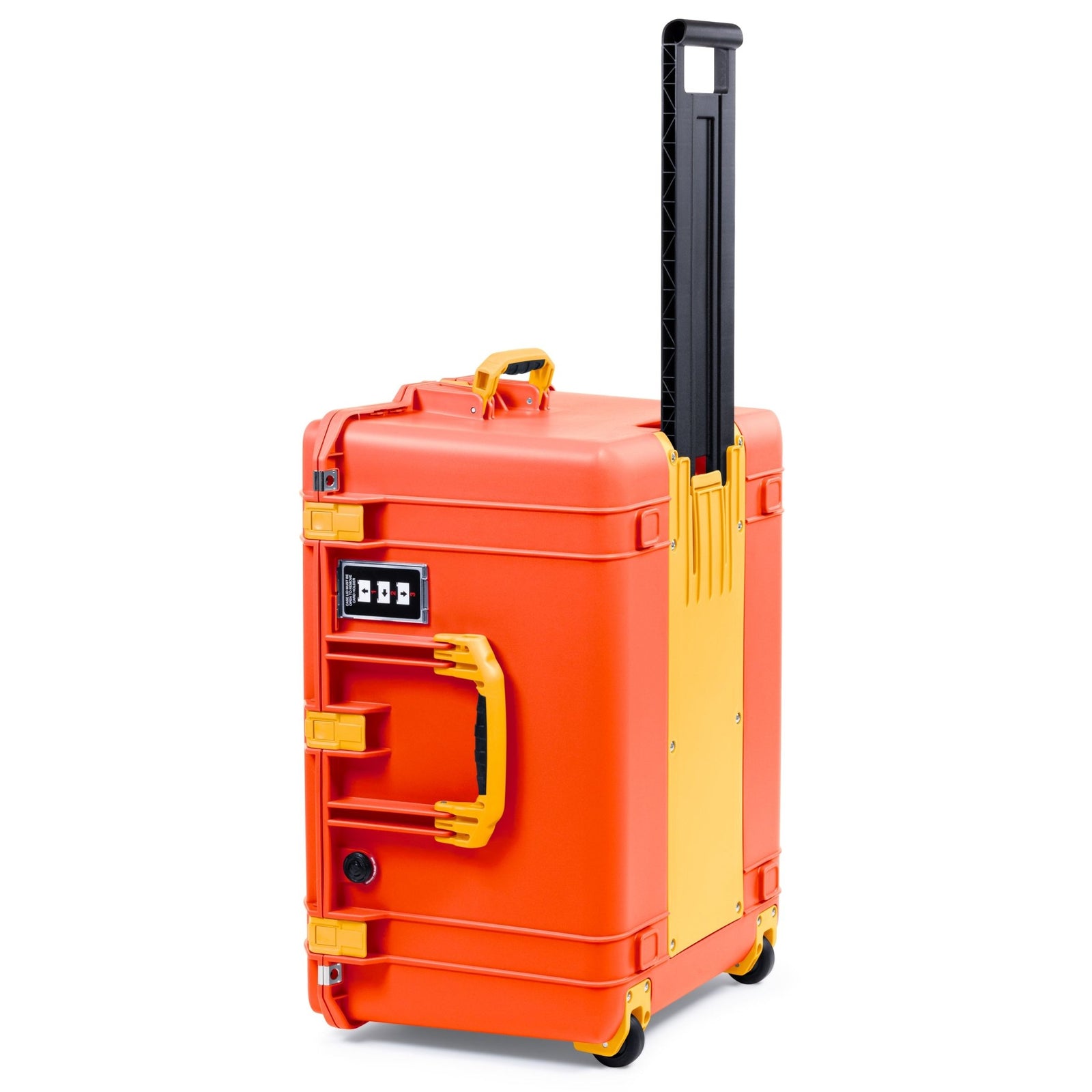 Pelican 1637 Air Case - Orange & Yellow Trolley - Empty (Case Only)