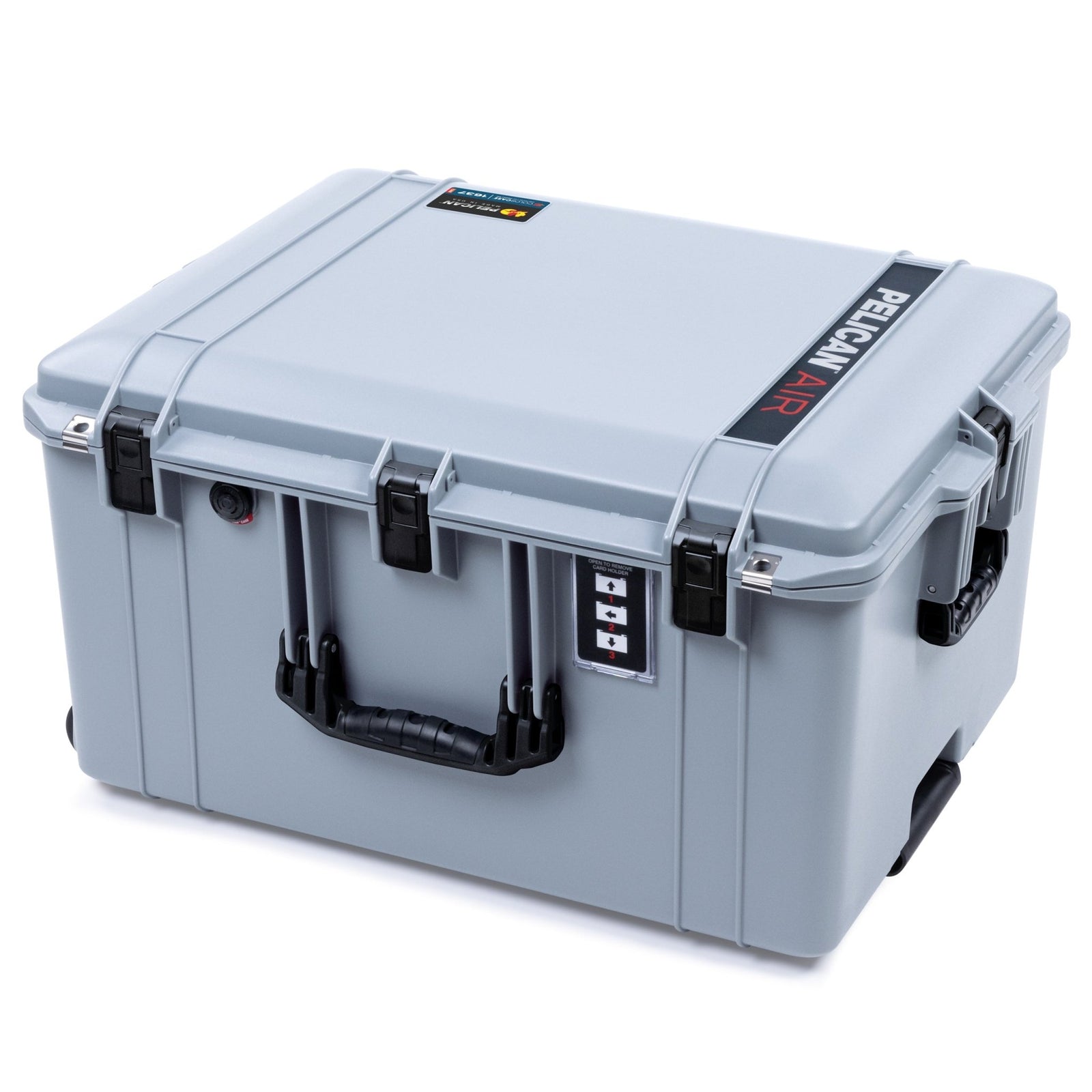 Pelican 1637 Air Case - Silver & Black Trolley - Empty (Case Only)