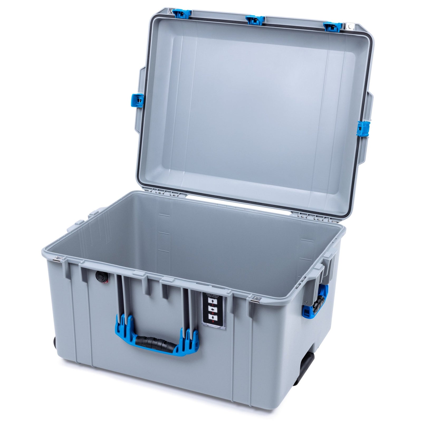Pelican 1637 Air Case - Silver & Blue Trolley - Empty (Case Only)
