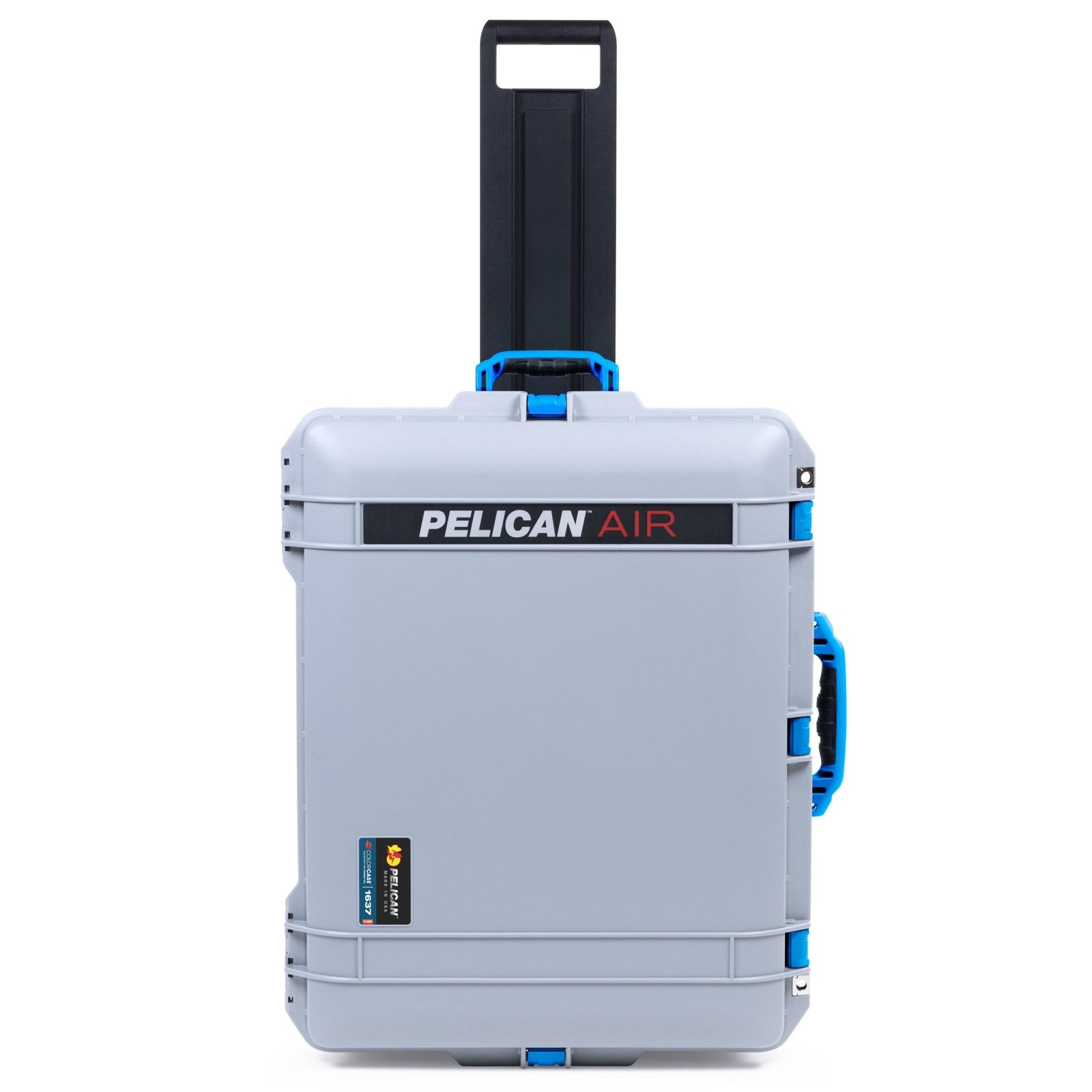 Pelican 1637 Air Case - Silver & Blue Trolley - Empty (Case Only)
