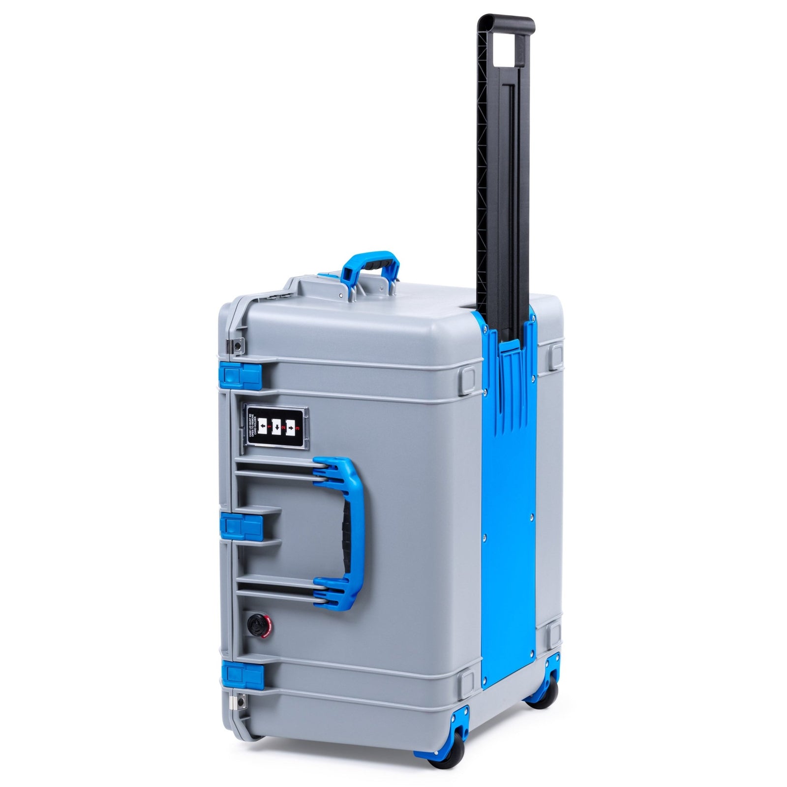 Pelican 1637 Air Case - Silver & Blue Trolley - Empty (Case Only)