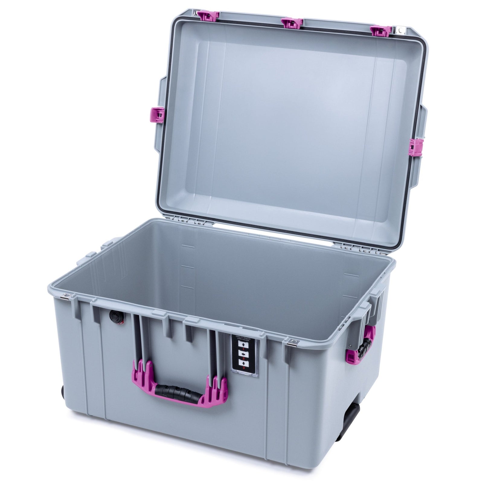 Pelican 1637 Air Case - Silver & Magenta Trolley - Empty (Case Only)