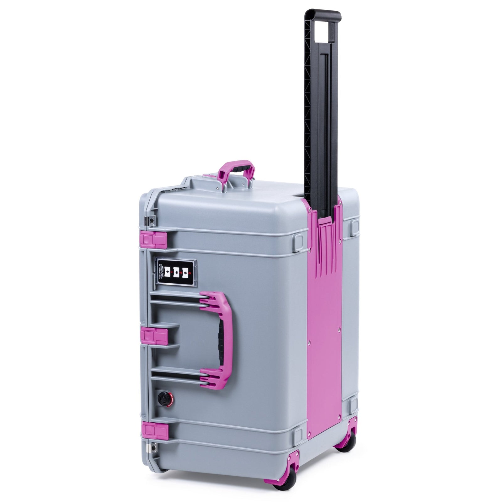 Pelican 1637 Air Case - Silver & Magenta Trolley - Empty (Case Only)