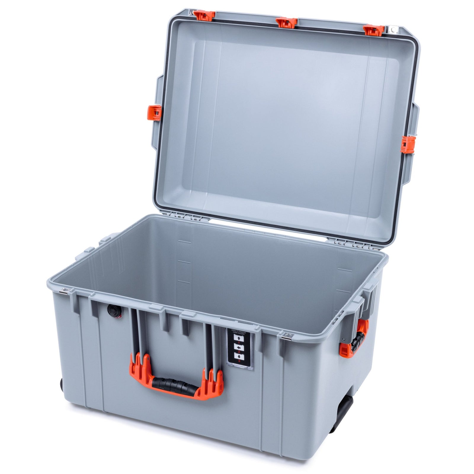 Pelican 1637 Air Case - Silver & Orange Trolley - Empty (Case Only)