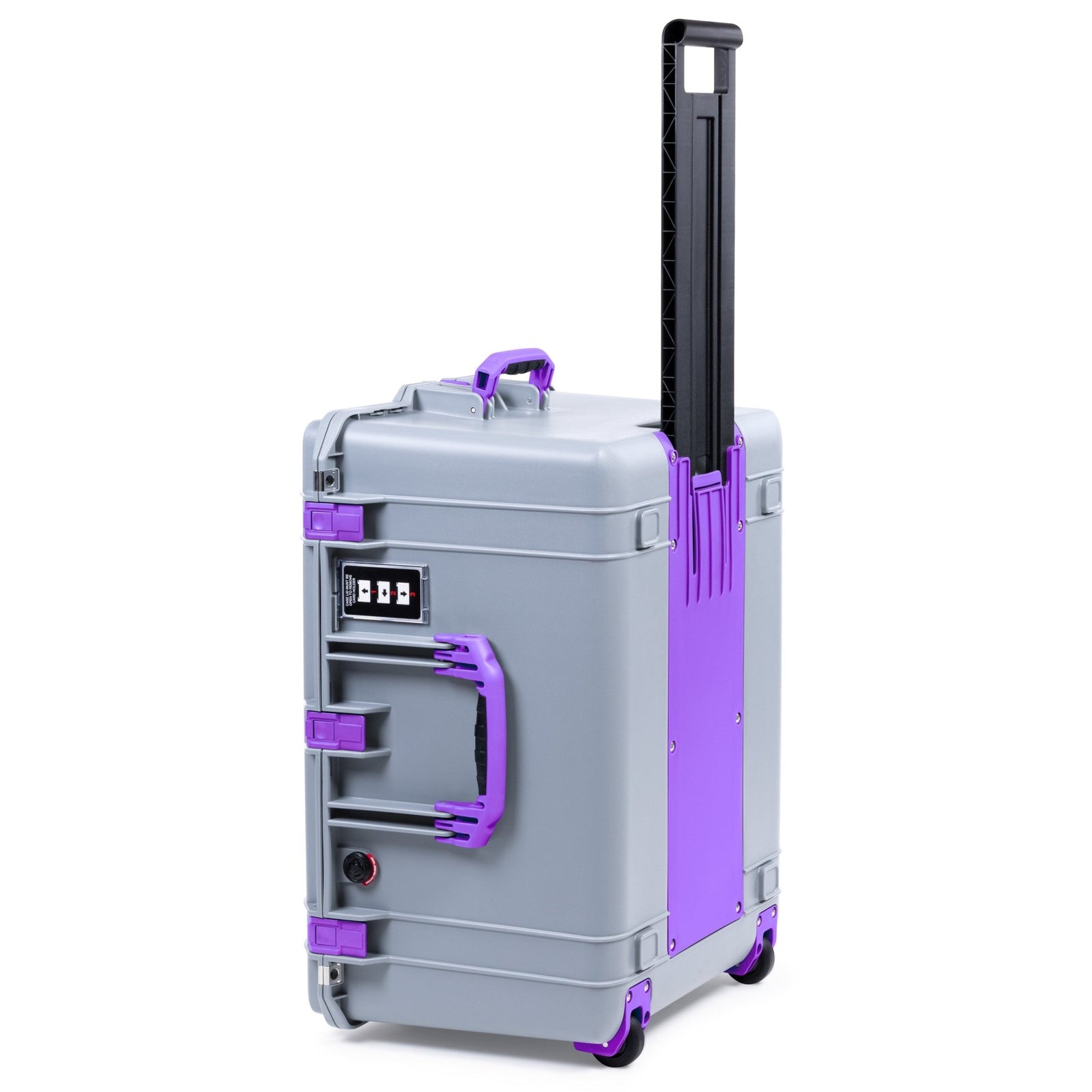 Pelican 1637 Air Case - Silver & Purple Trolley - Empty (Case Only)