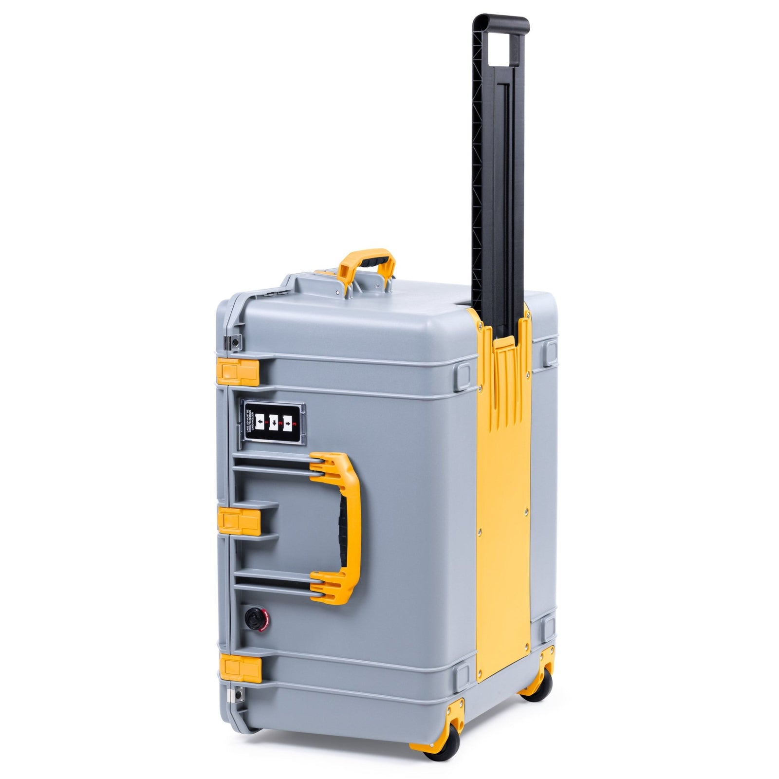 Pelican 1637 Air Case - Silver & Yellow Trolley - Empty (Case Only)