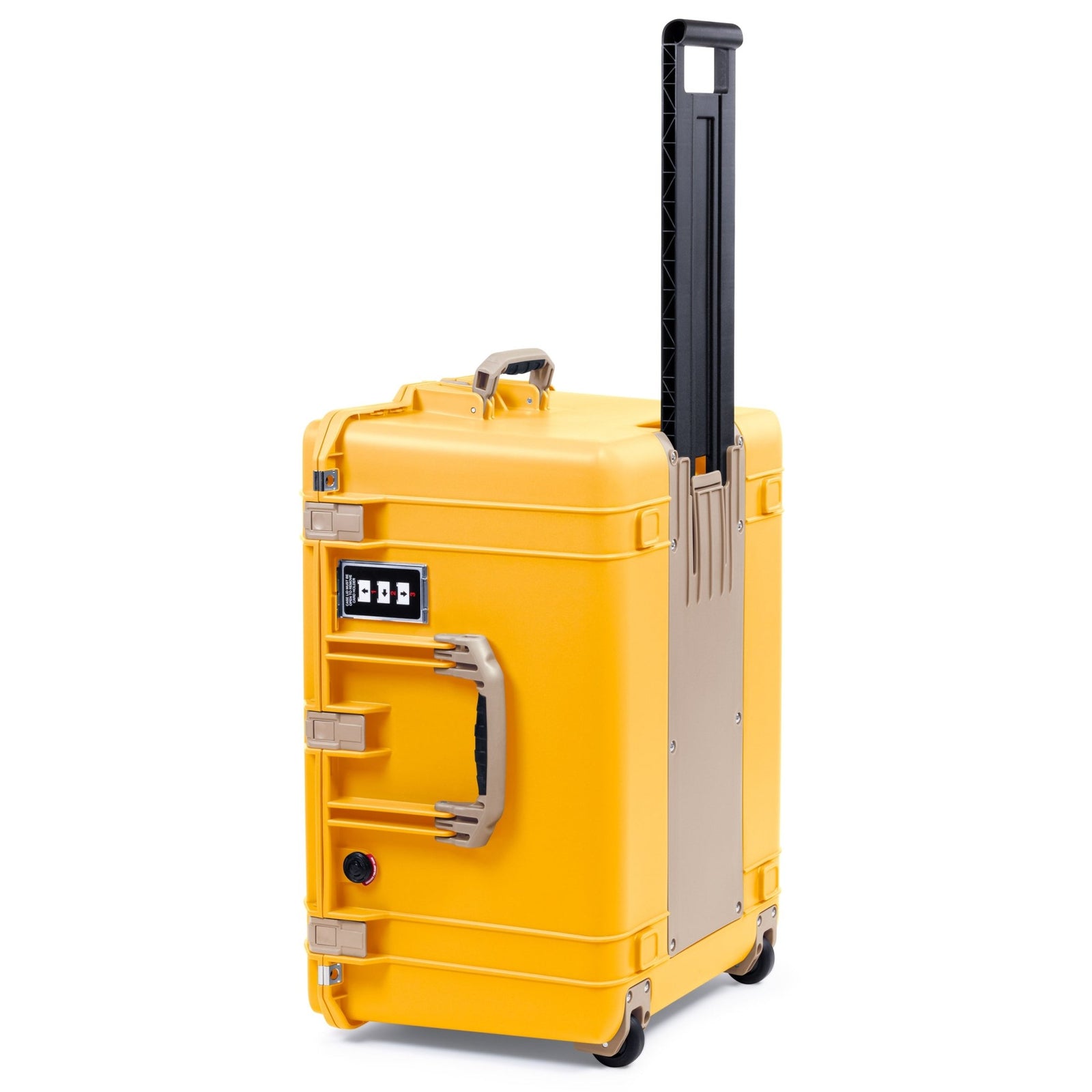Pelican 1637 Air Case - Yellow & Desert Tan Trolley - Empty (Case Only)