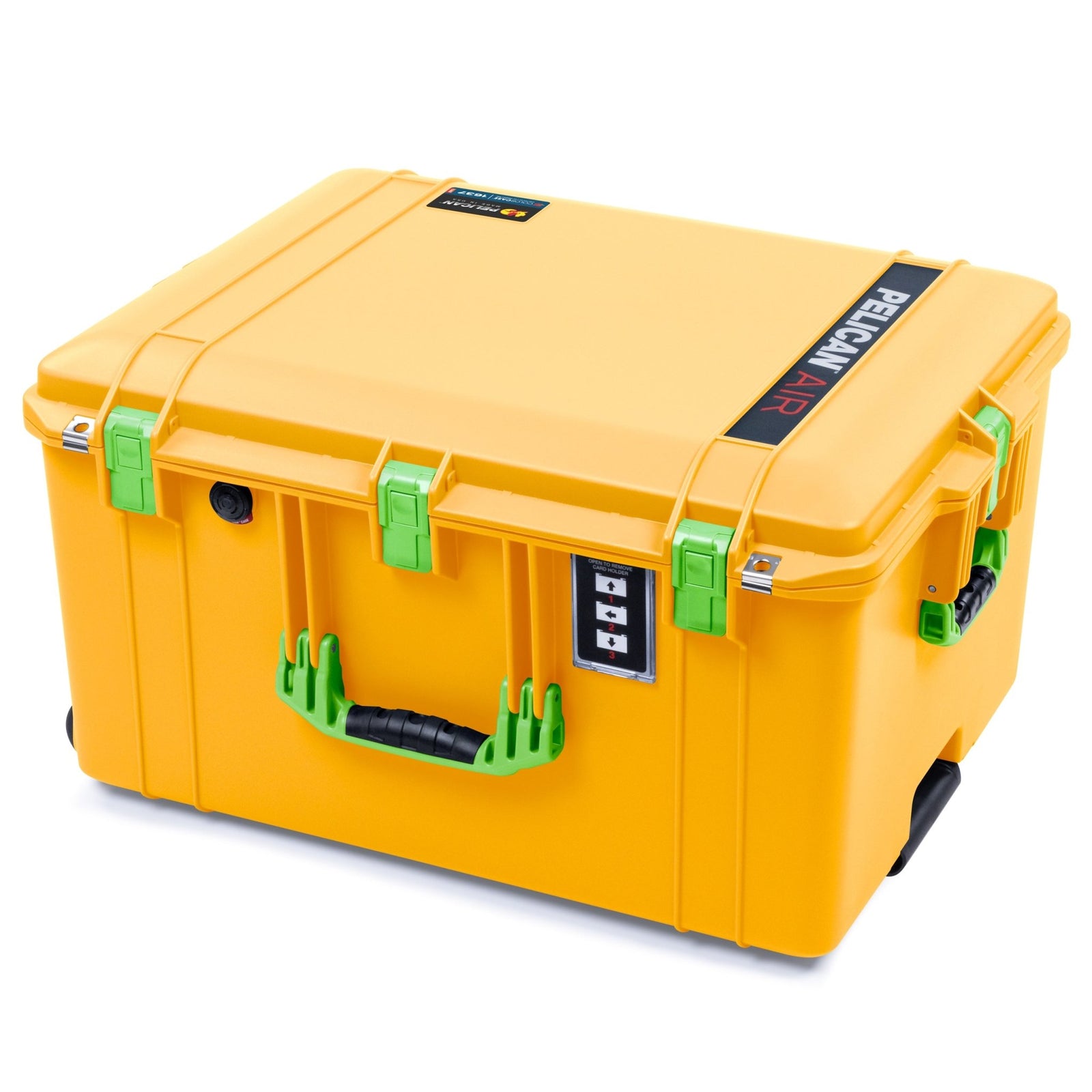 Pelican 1637 Air Case - Yellow & Lime Green Trolley - Empty (Case Only)