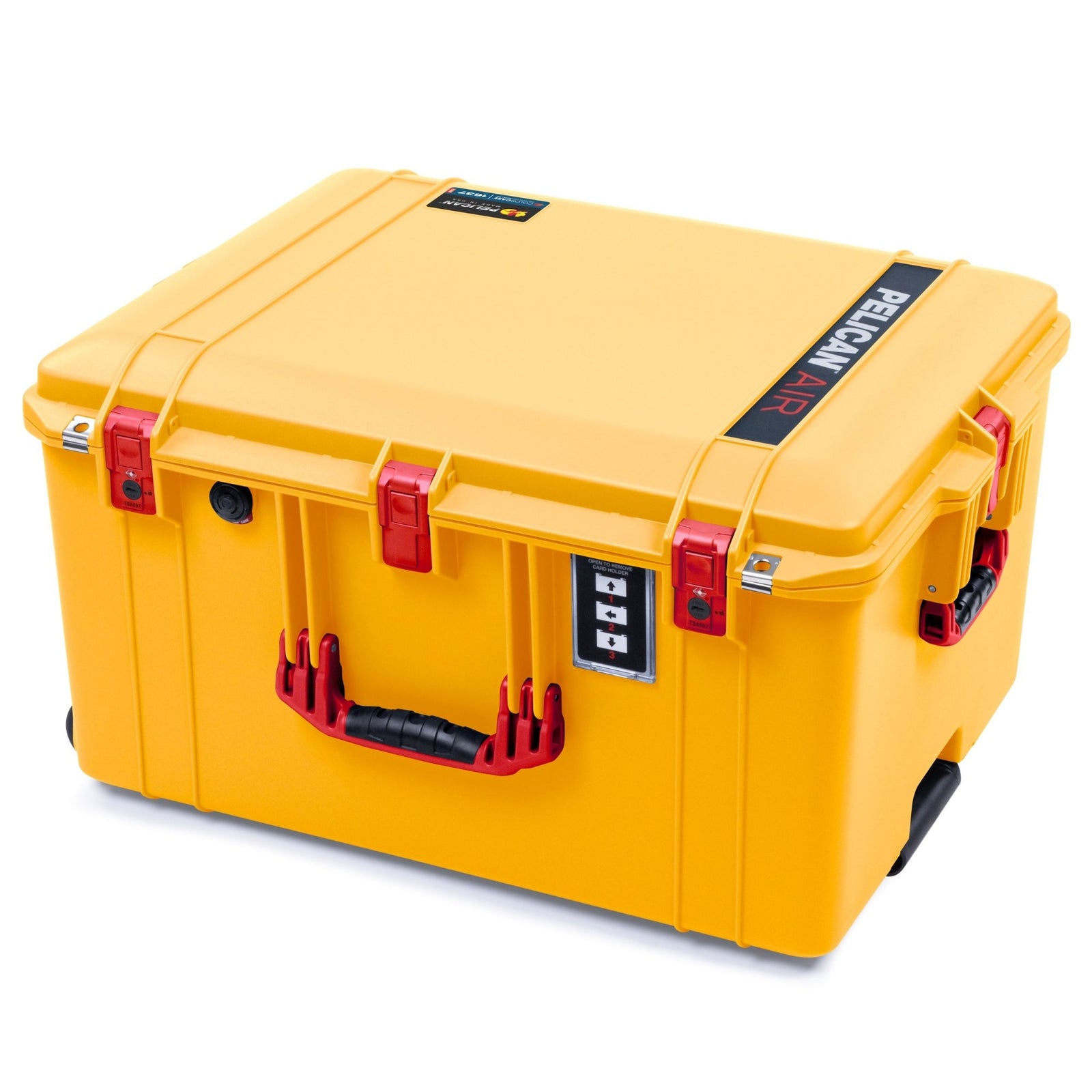 Pelican 1637 Air Case - Yellow & Red TSA Latches - Empty (Case Only)