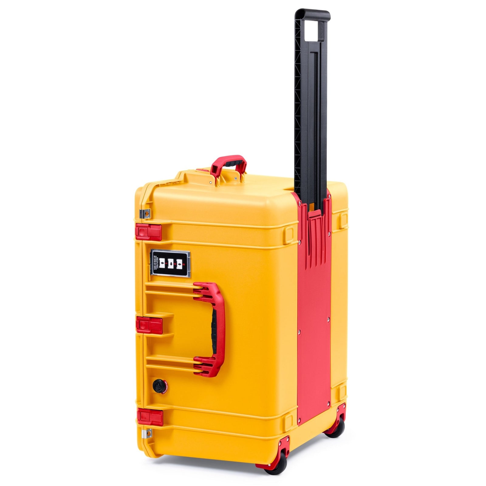 Pelican 1637 Air Case - Yellow & Red Trolley - Empty (Case Only)
