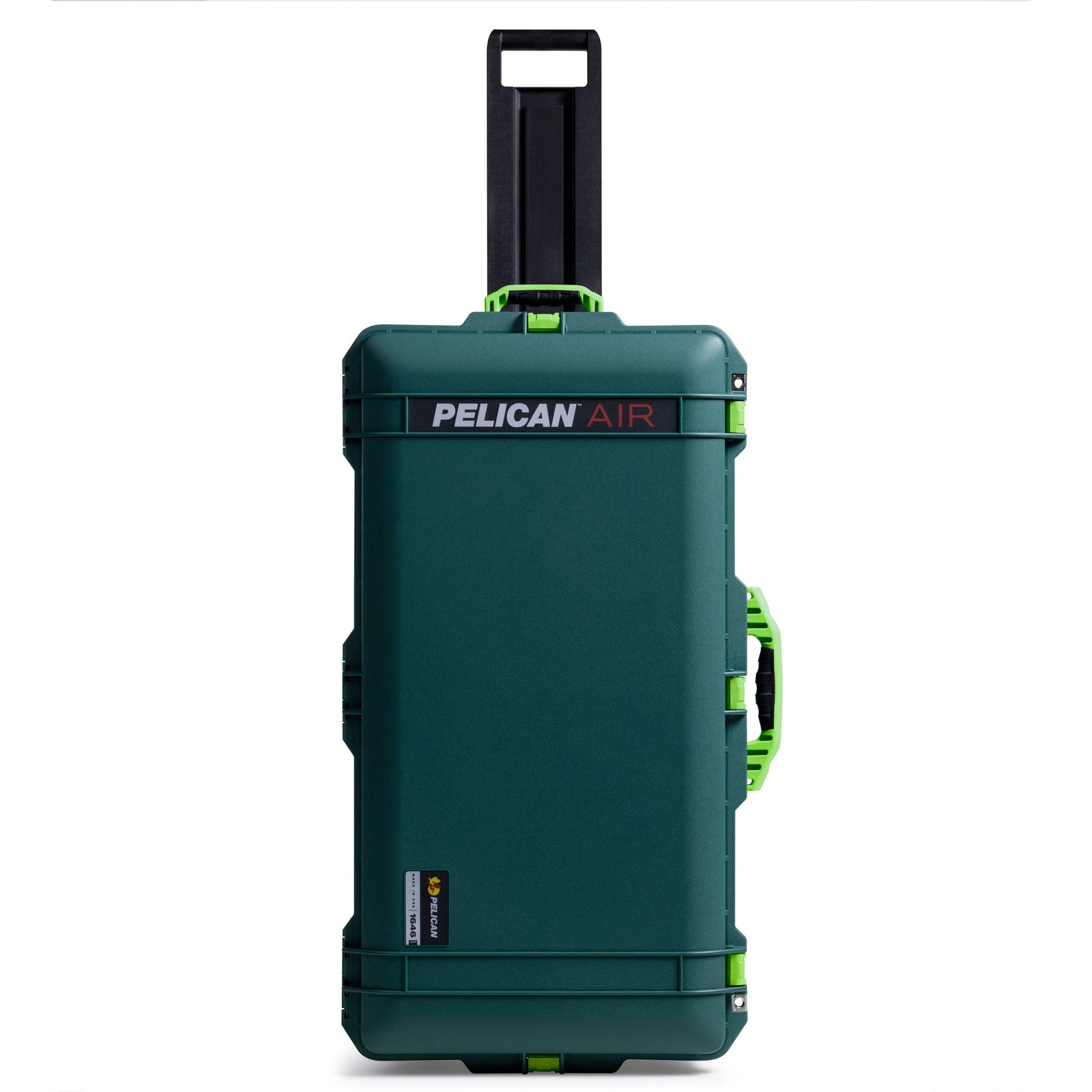 Pelican 1646 Air Case, Trekking Green with Lime Green Handles, Latches & Trolley ColorCase