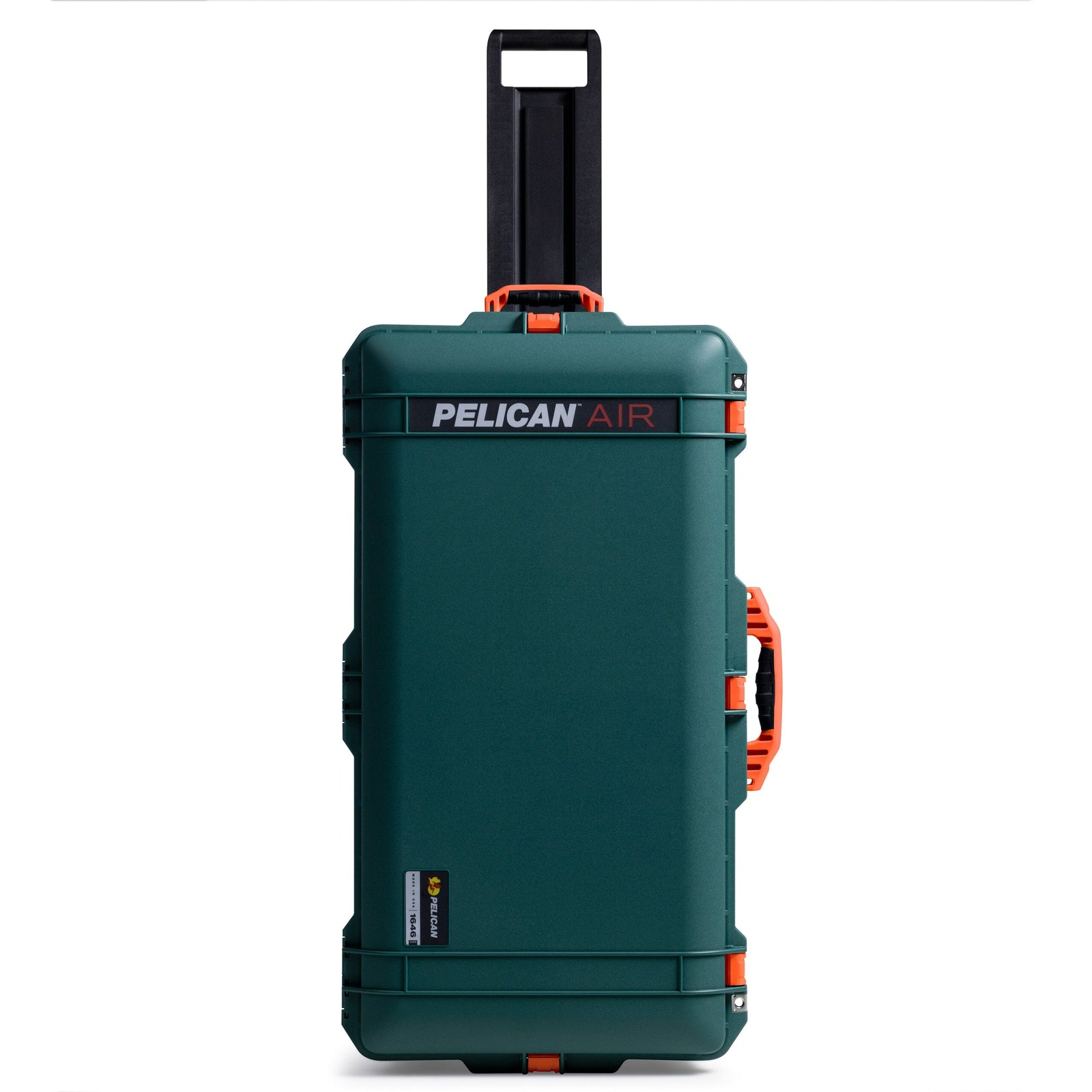 Pelican 1646 Air Case, Trekking Green with Orange Handles & Latches ColorCase