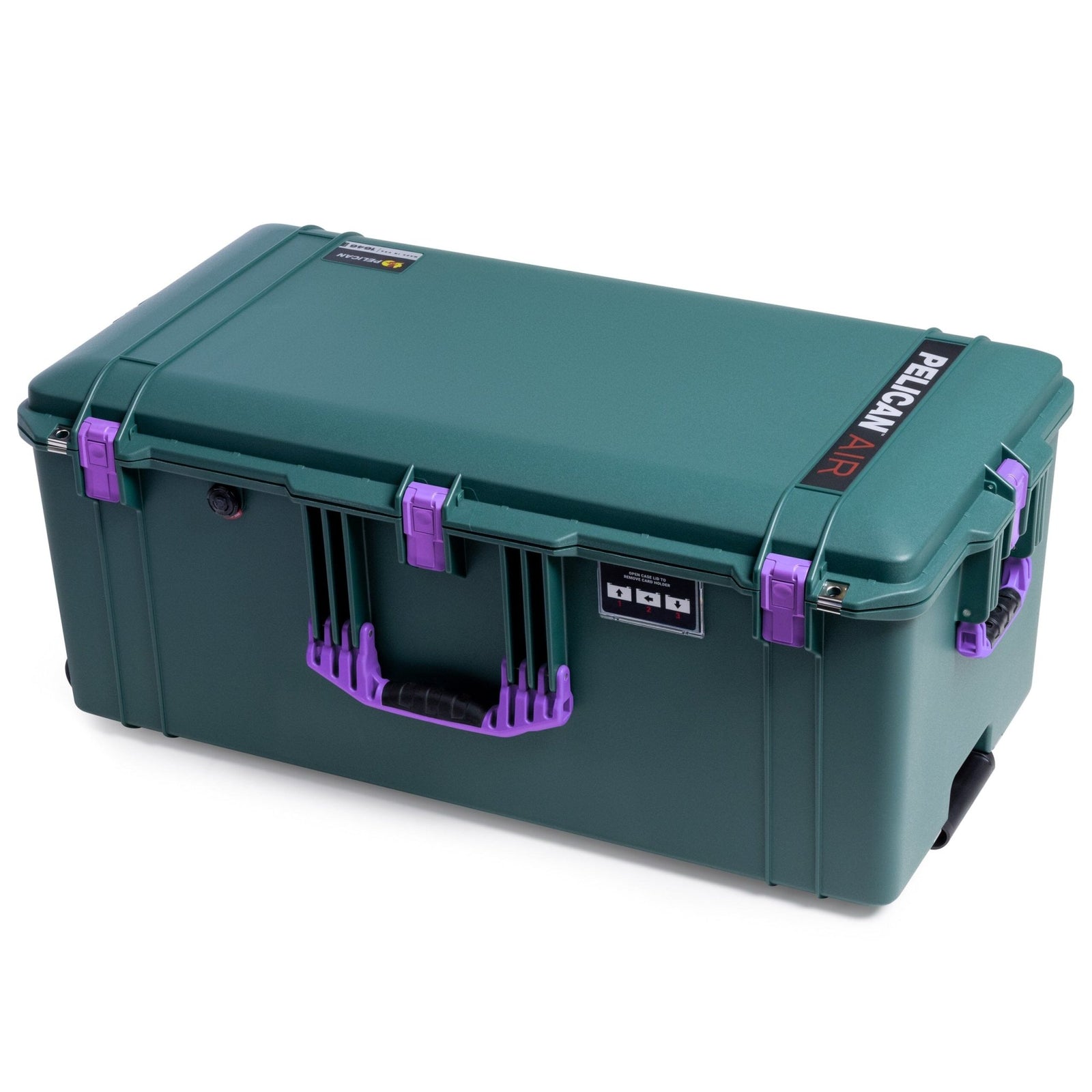 Pelican 1646 Air Case, Trekking Green with Purple Handles & Latches ColorCase