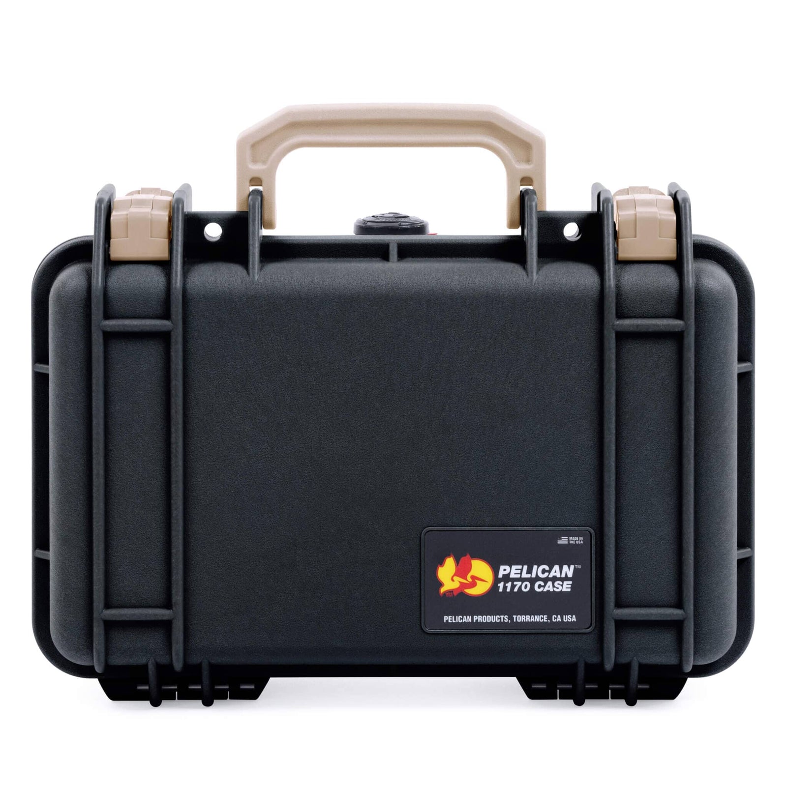 Pelican 1170 Case, Black with Desert Tan Handle & Latches ColorCase