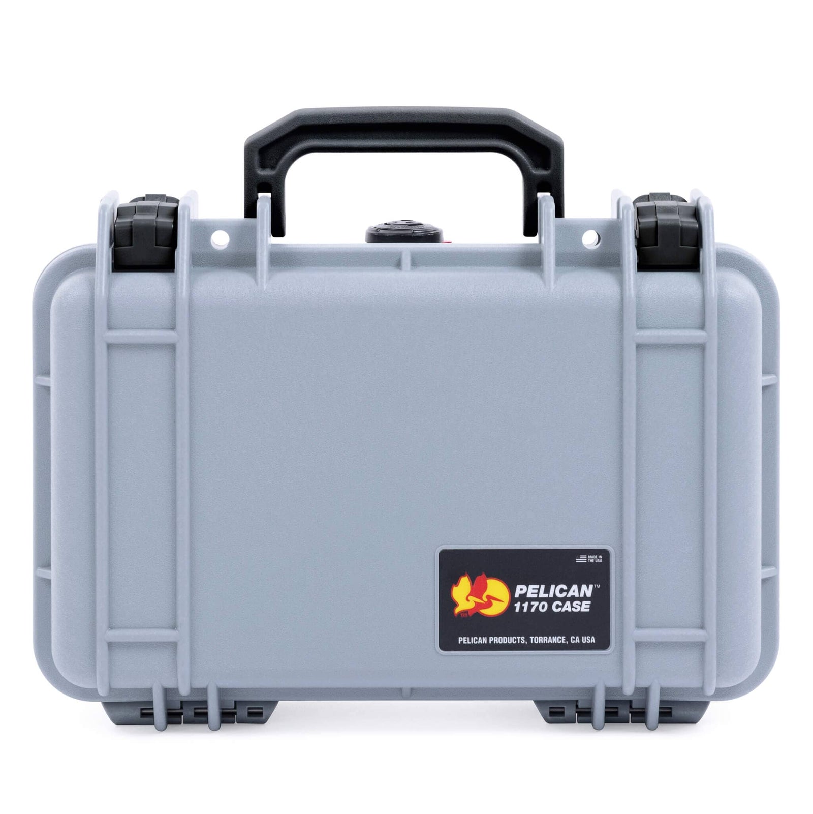 Pelican 1170 Case, Silver with Black Handle & Latches ColorCase