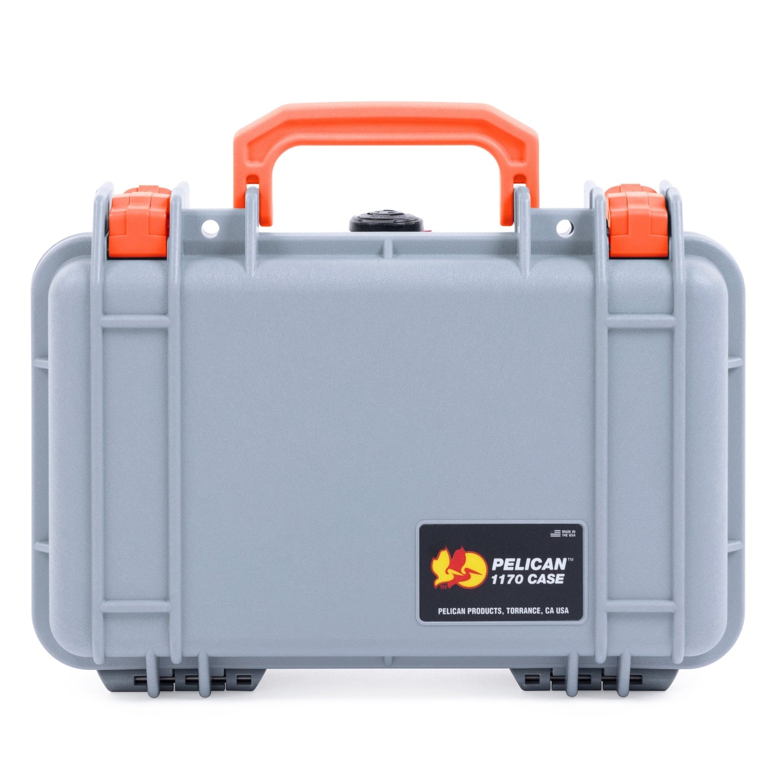Pelican 1170 Case - Silver & Orange - None (Case Only)