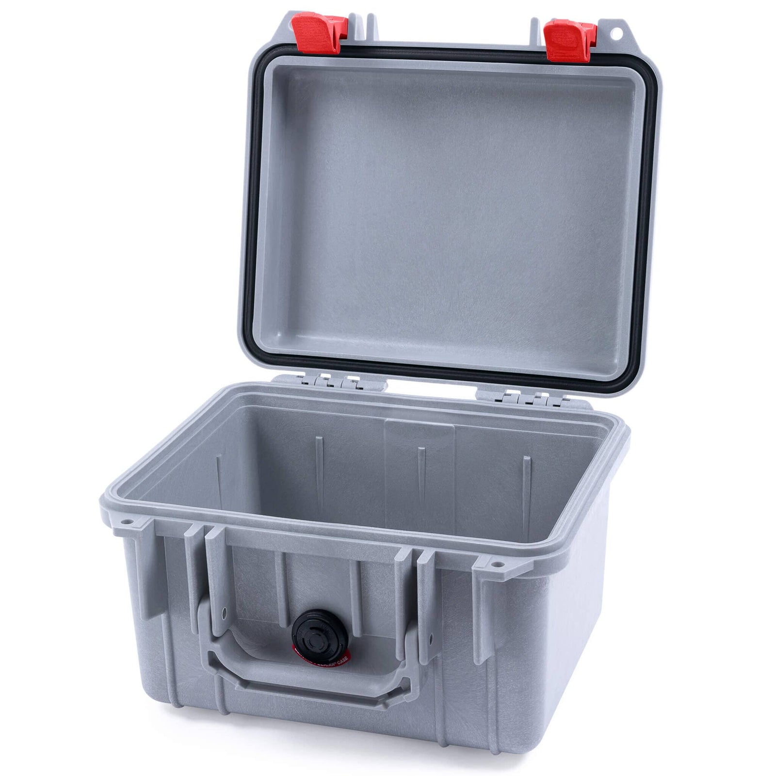 Pelican 1300 Case, Silver with Red Latches None (Case Only) ColorCase 013000-0000-180-320