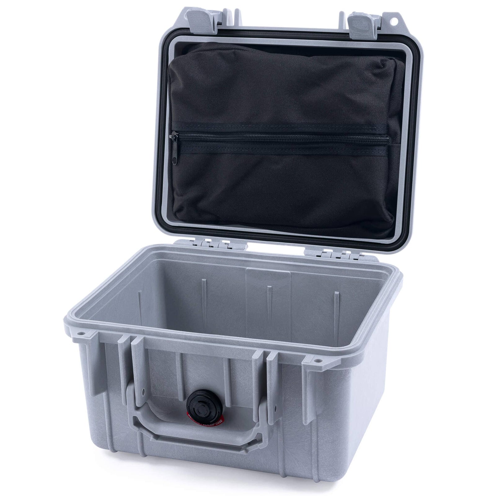 Pelican 1300 Case, Silver Zipper Lid Pouch Only ColorCase 013000-0100-180-180