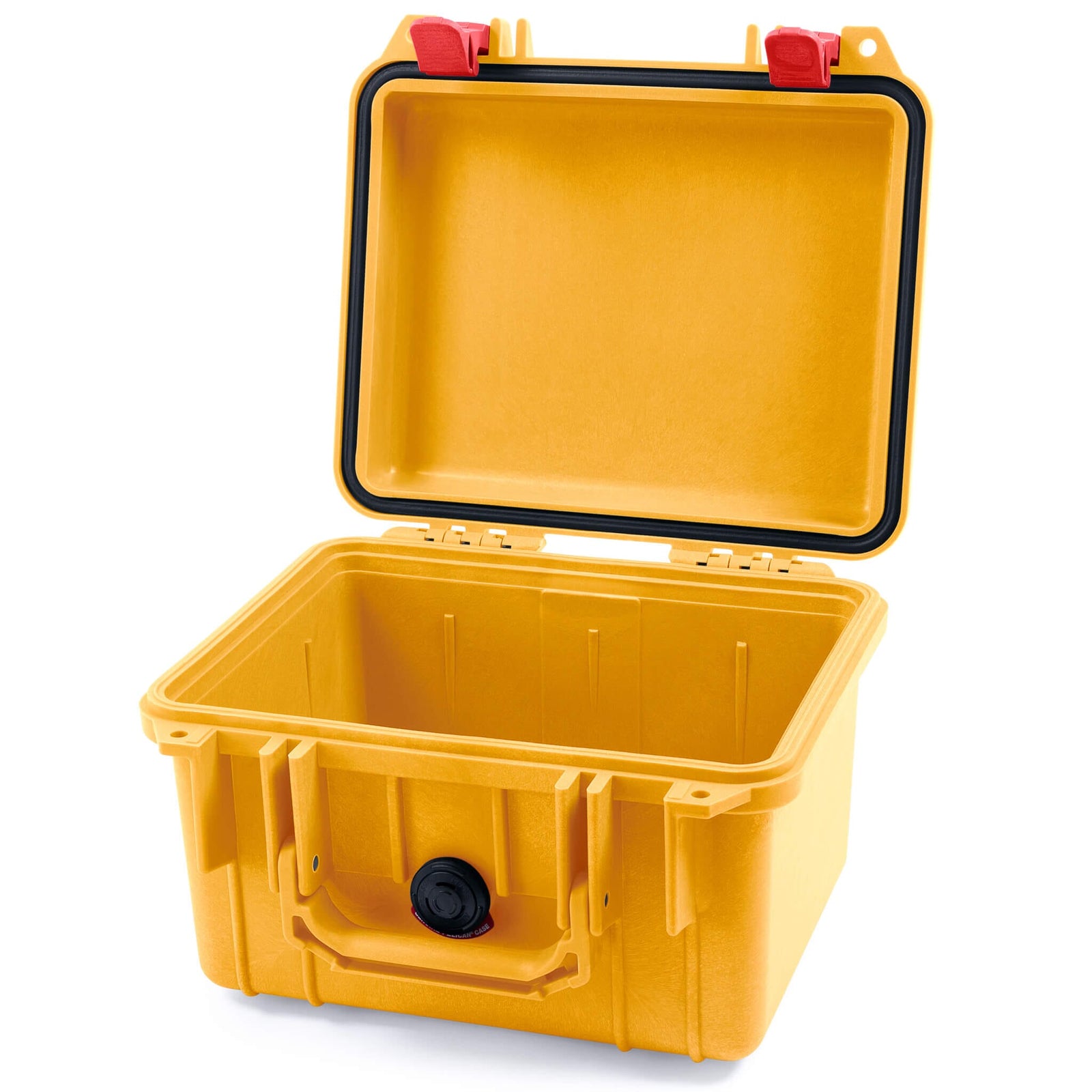 Pelican 1300 Case, Yellow with Red Latches None (Case Only) ColorCase 013000-0000-240-320
