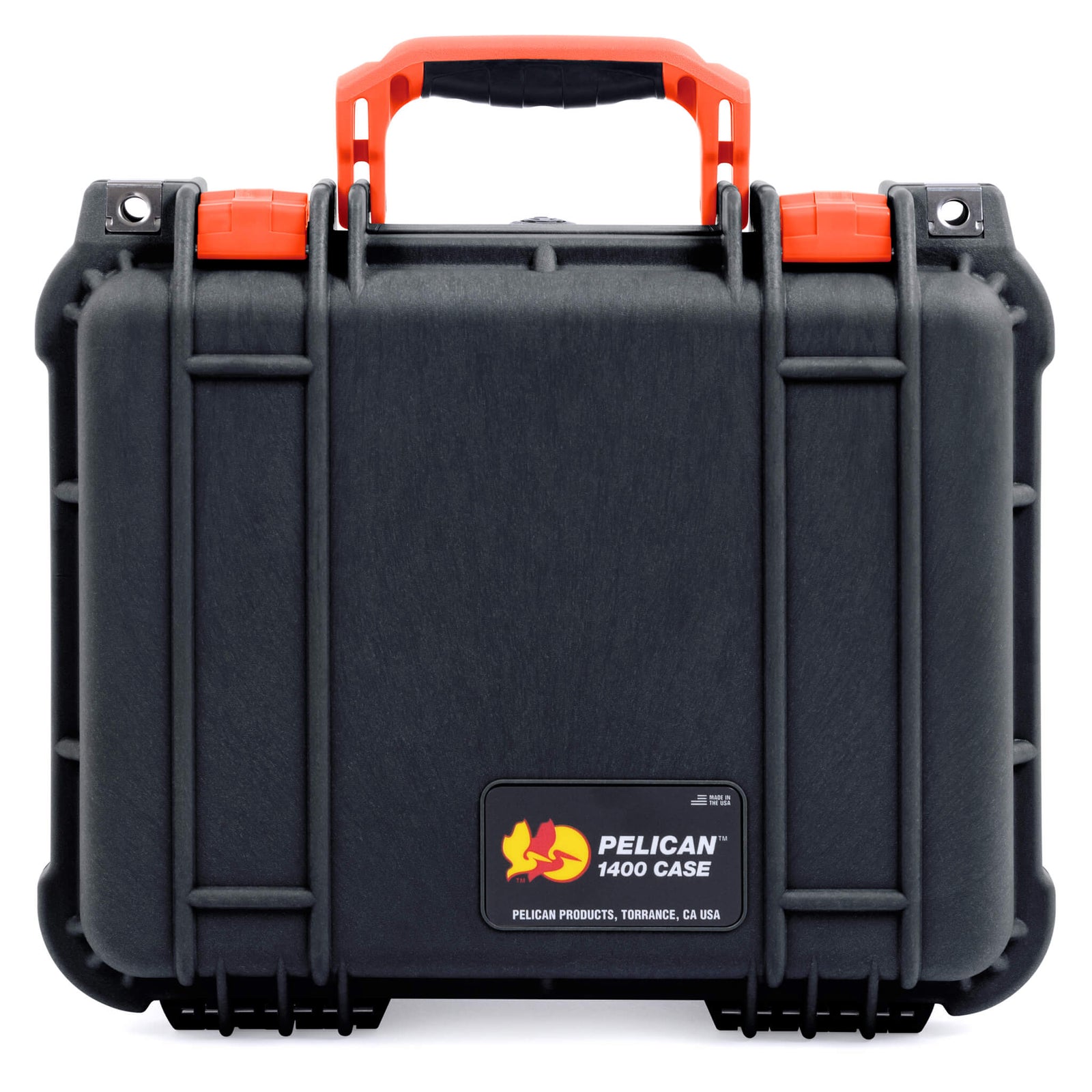 Pelican 1400 Case - Black & Orange - Upright