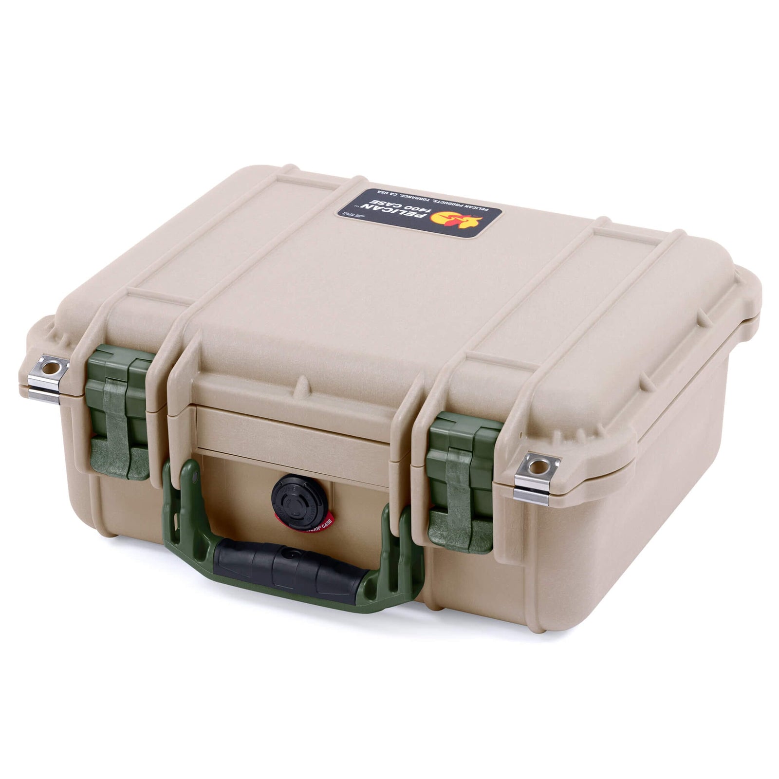 Pelican 1400 Case - Desert Tan & OD Green - Upright