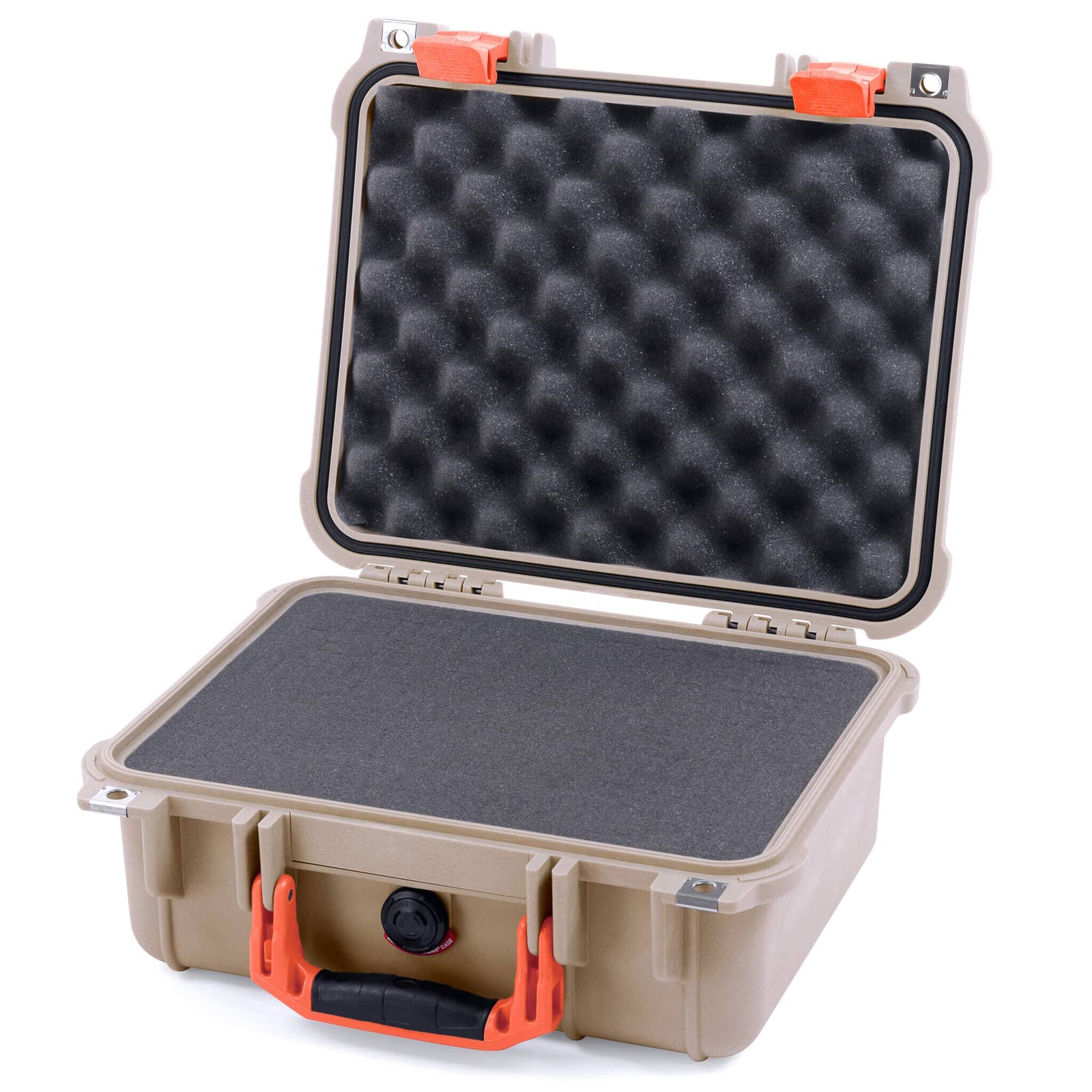 Pelican 1400 Case - Desert Tan & Orange - Pick & Pluck Foam / Convolute Lid Foam