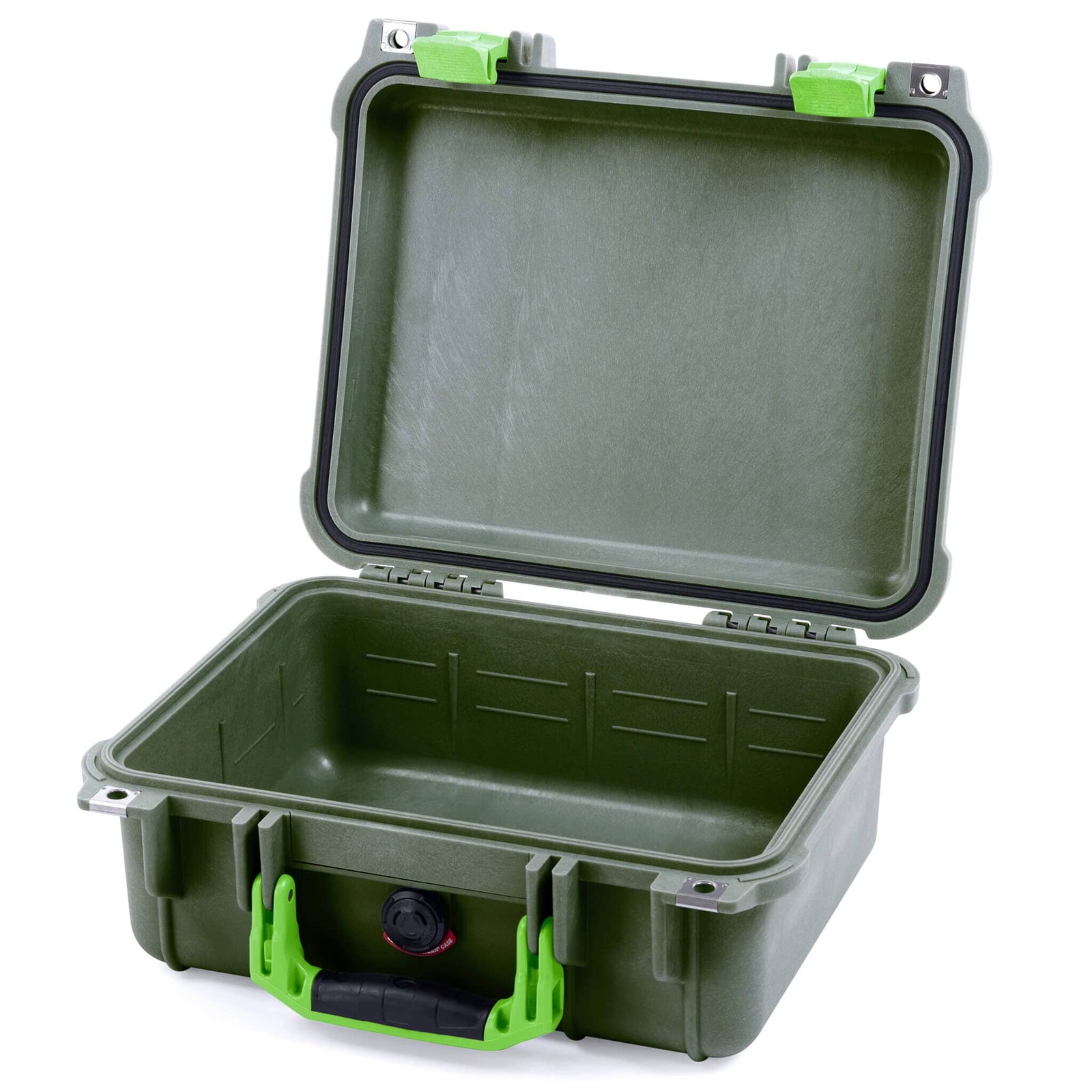 Pelican 1400 Case - OD Green & Lime Green - Empty