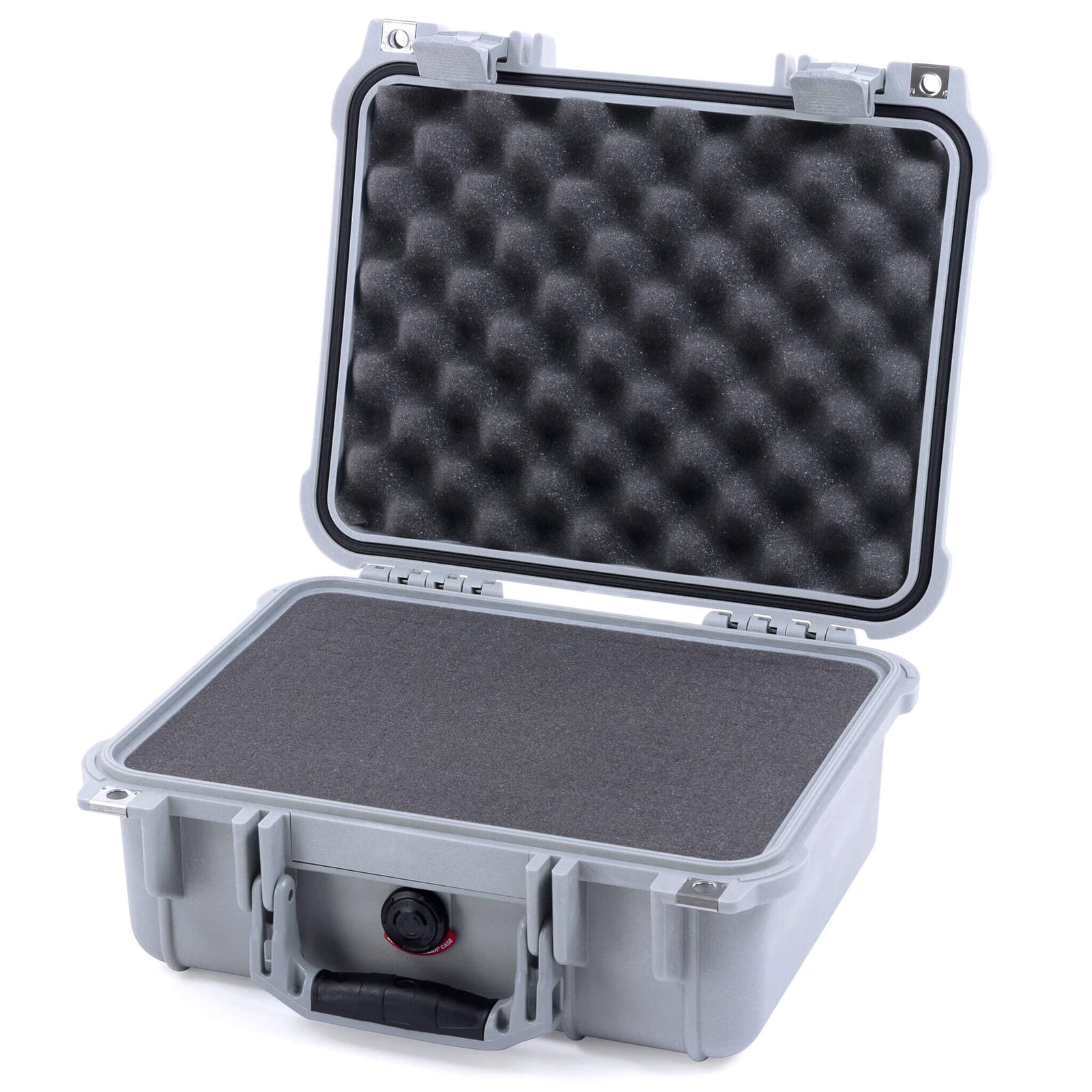 Pelican 1400 Case - Silver - Pick & Pluck Foam / Convolute Lid Foam