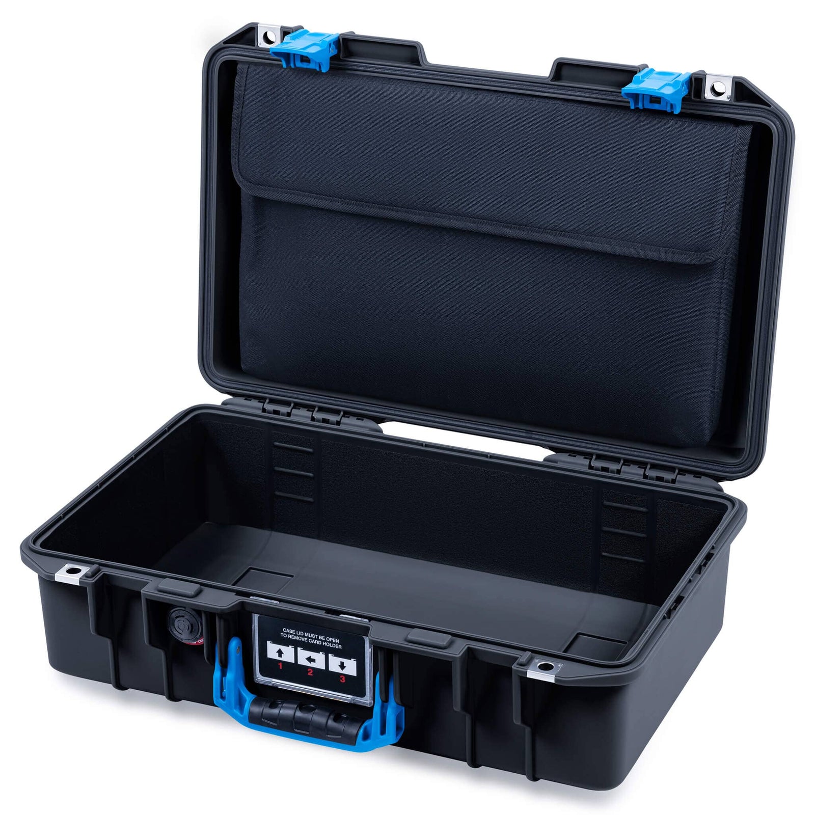 Pelican 1485 Air Case, Black with Blue Latches ColorCase