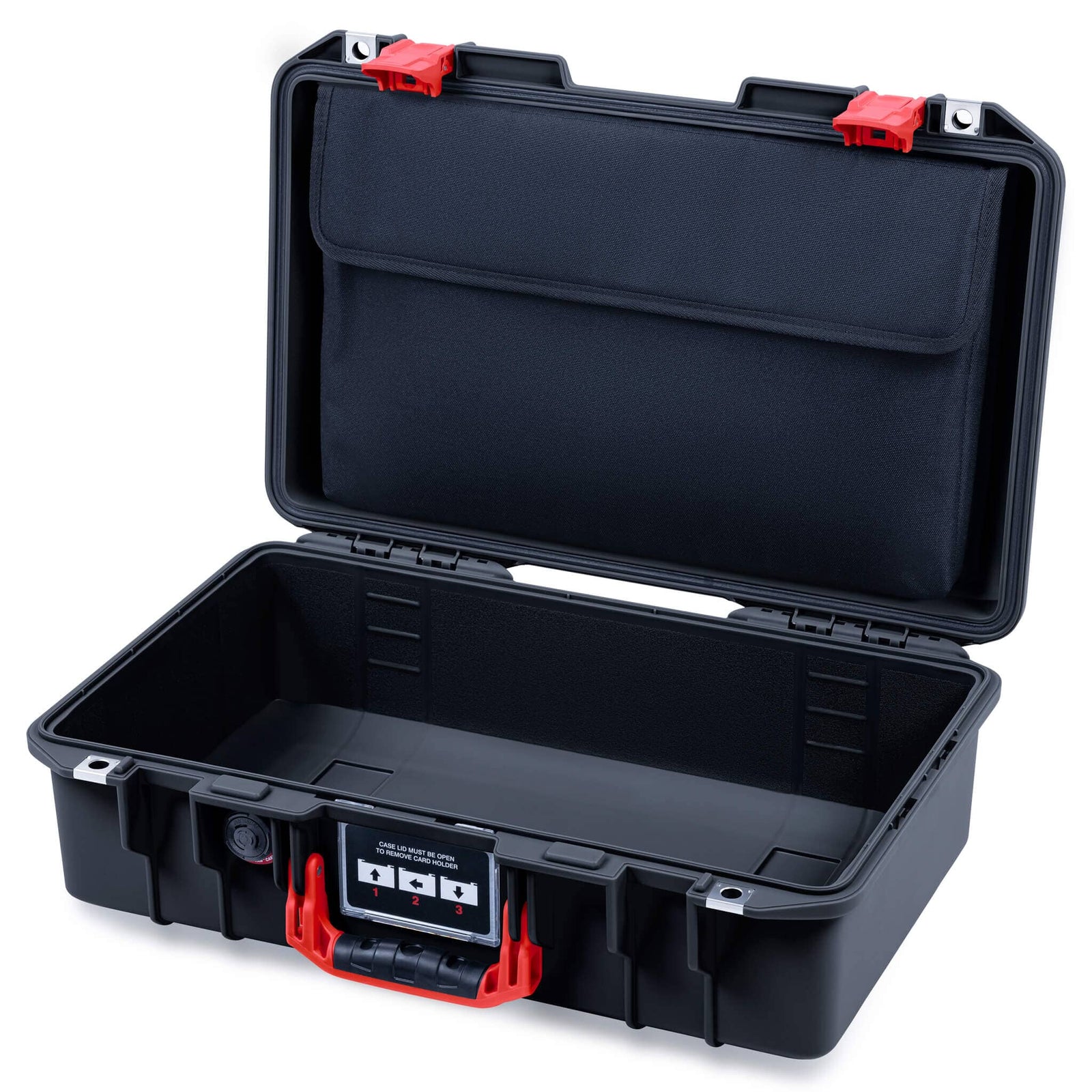 Pelican 1485 Air Case, Black with Red Latches ColorCase