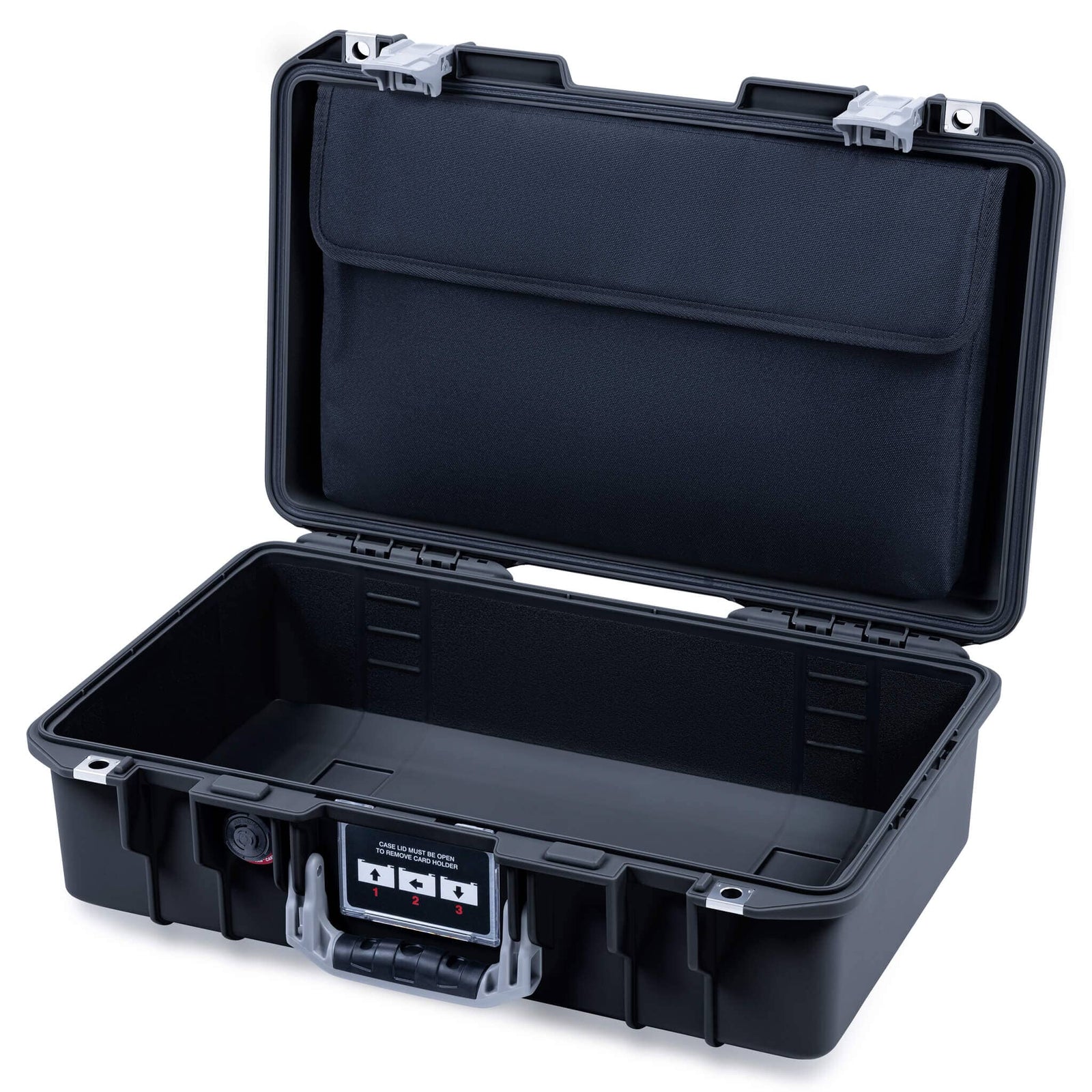 Pelican 1485 Air Case, Black with Silver Latches ColorCase