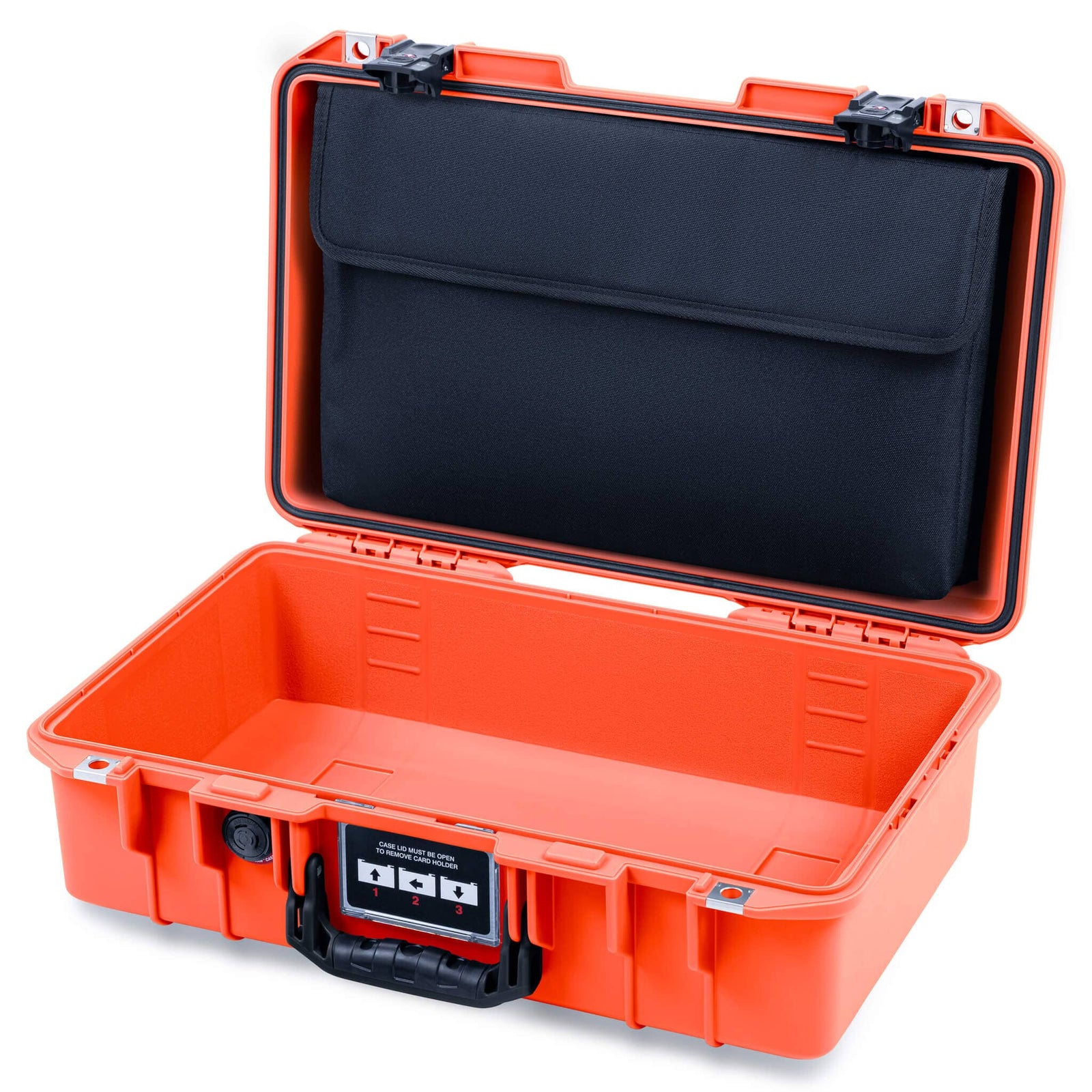 Pelican 1485 Air Case, Orange with Black Handle & TSA Locking Latches Laptop Computer Lid Pouch Only ColorCase 014850-0200-150-L10