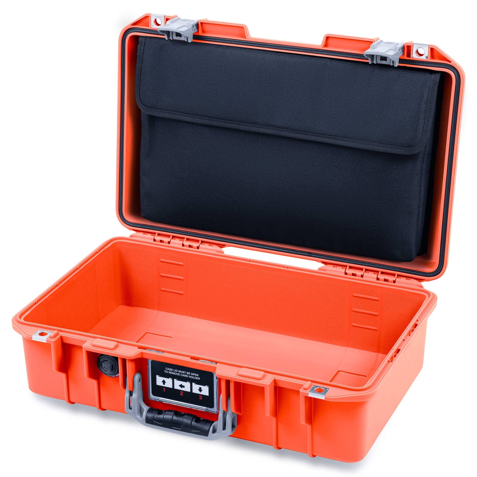 Pelican 1485 Air Case, Orange with Silver Latches ColorCase
