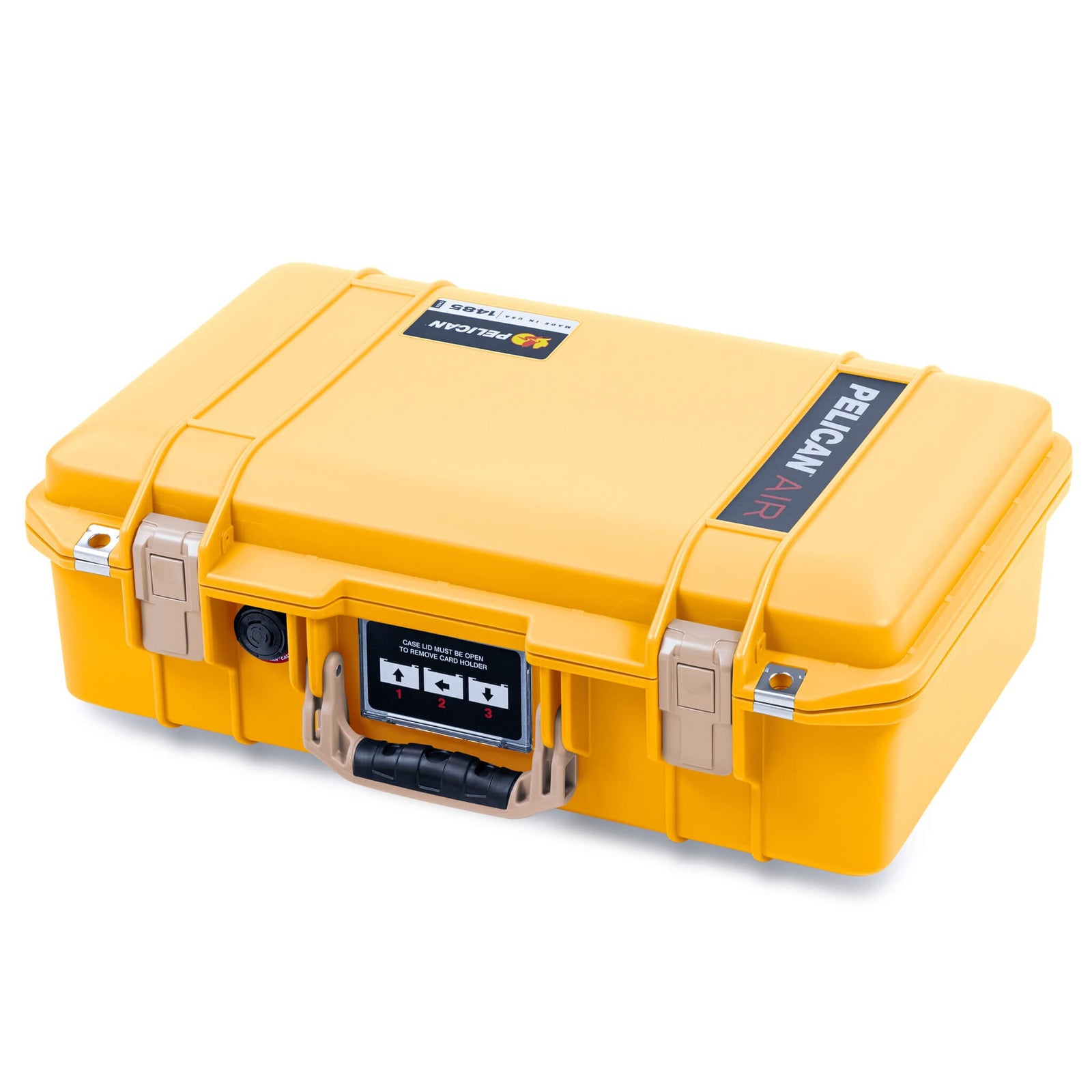 Pelican 1485 Air Case, Yellow with Desert Tan Handle & Latches ColorCase