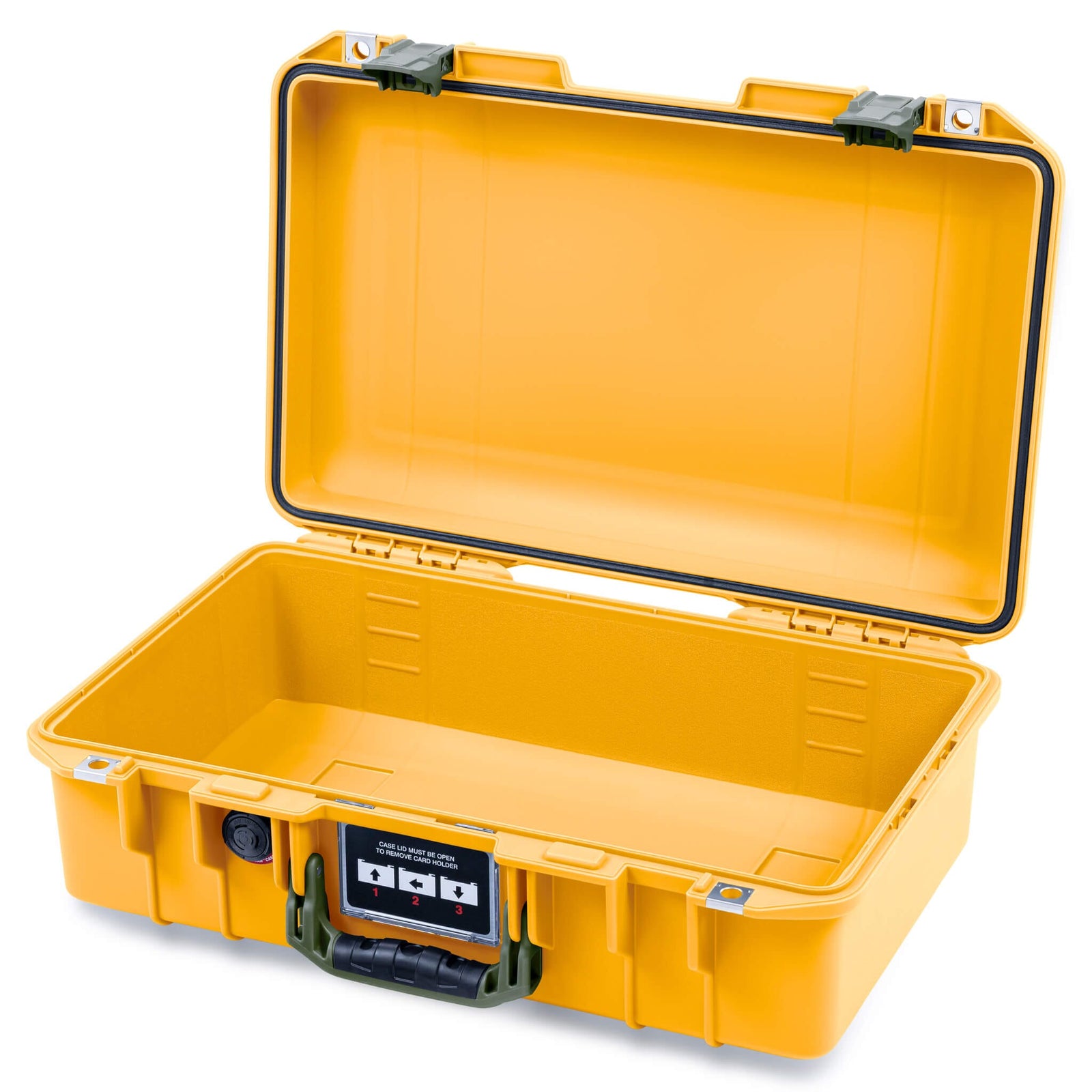 Pelican 1485 Air Case, Yellow with OD Green Latches None (Case Only) ColorCase 014850-0000-240-131