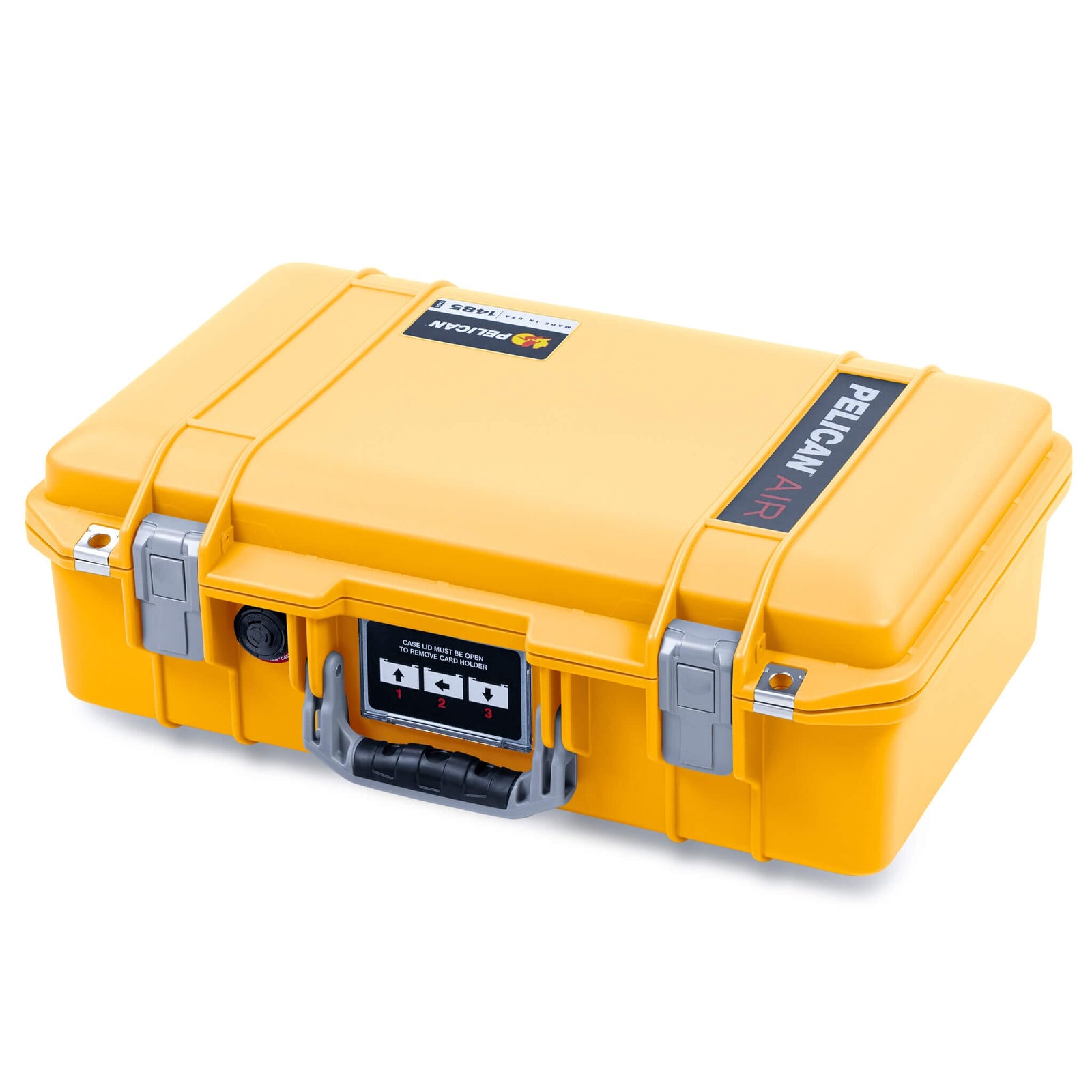Pelican 1485 Air Case, Yellow with Silver Latches ColorCase