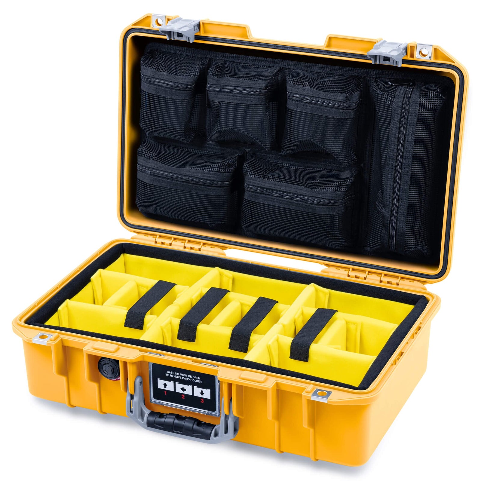 Pelican 1485 Air Case, Yellow with Silver Latches ColorCase