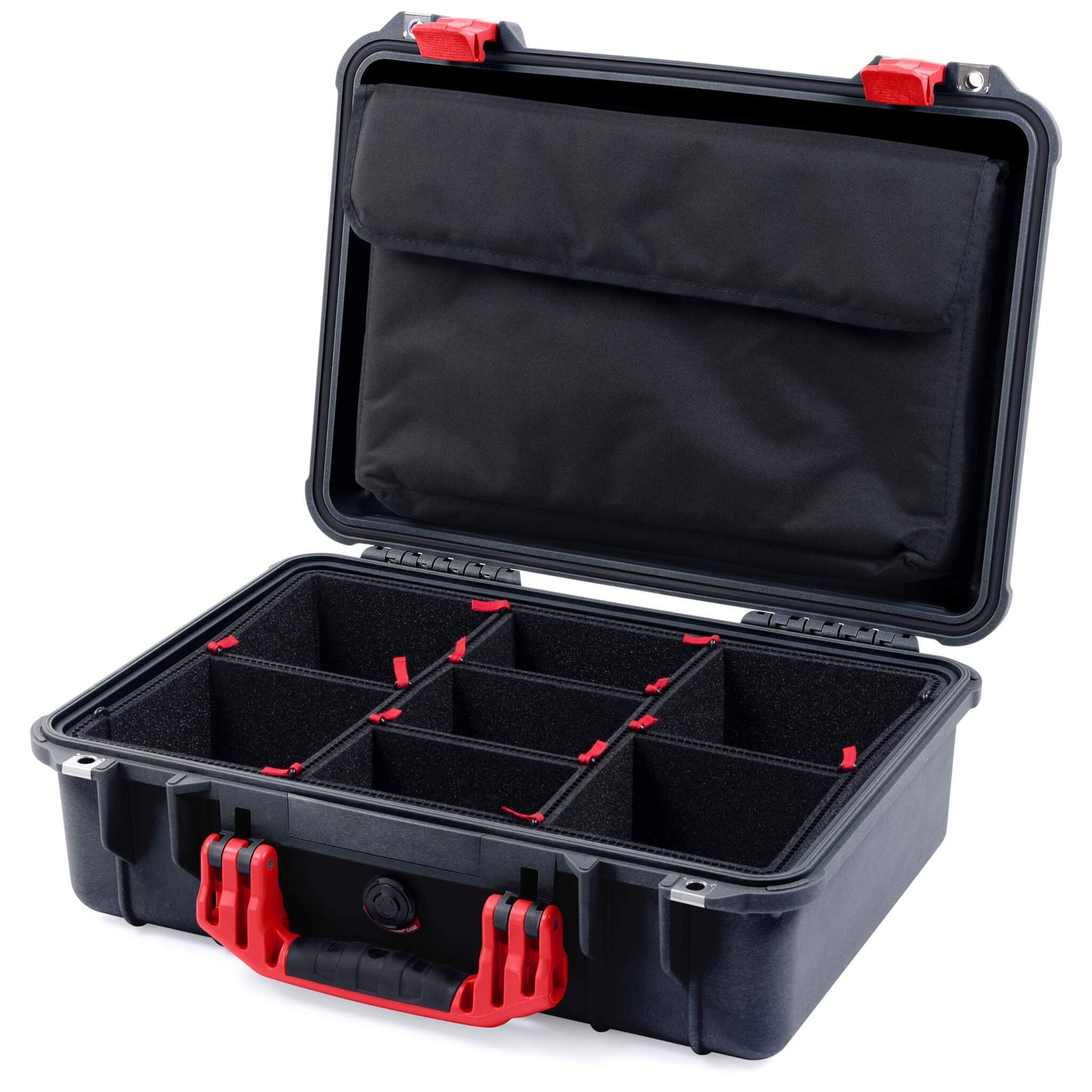Pelican 1500 Case - Black & Red