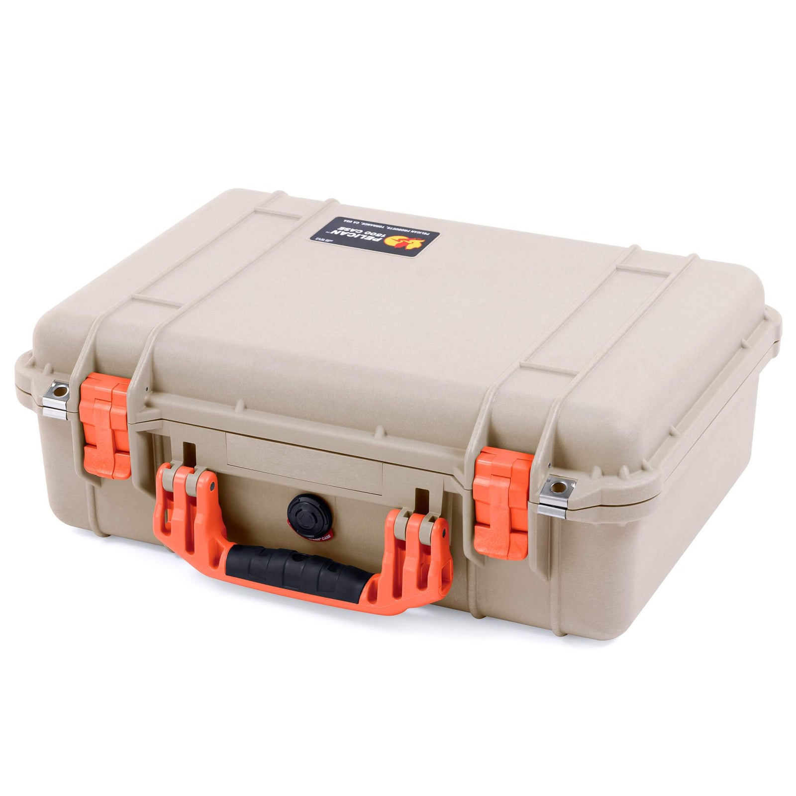 Pelican 1500 Case - Desert Tan & Orange