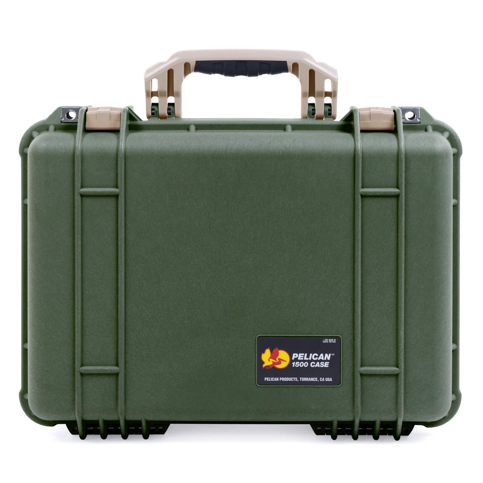 Pelican 1500 Case - OD Green & Desert Tan