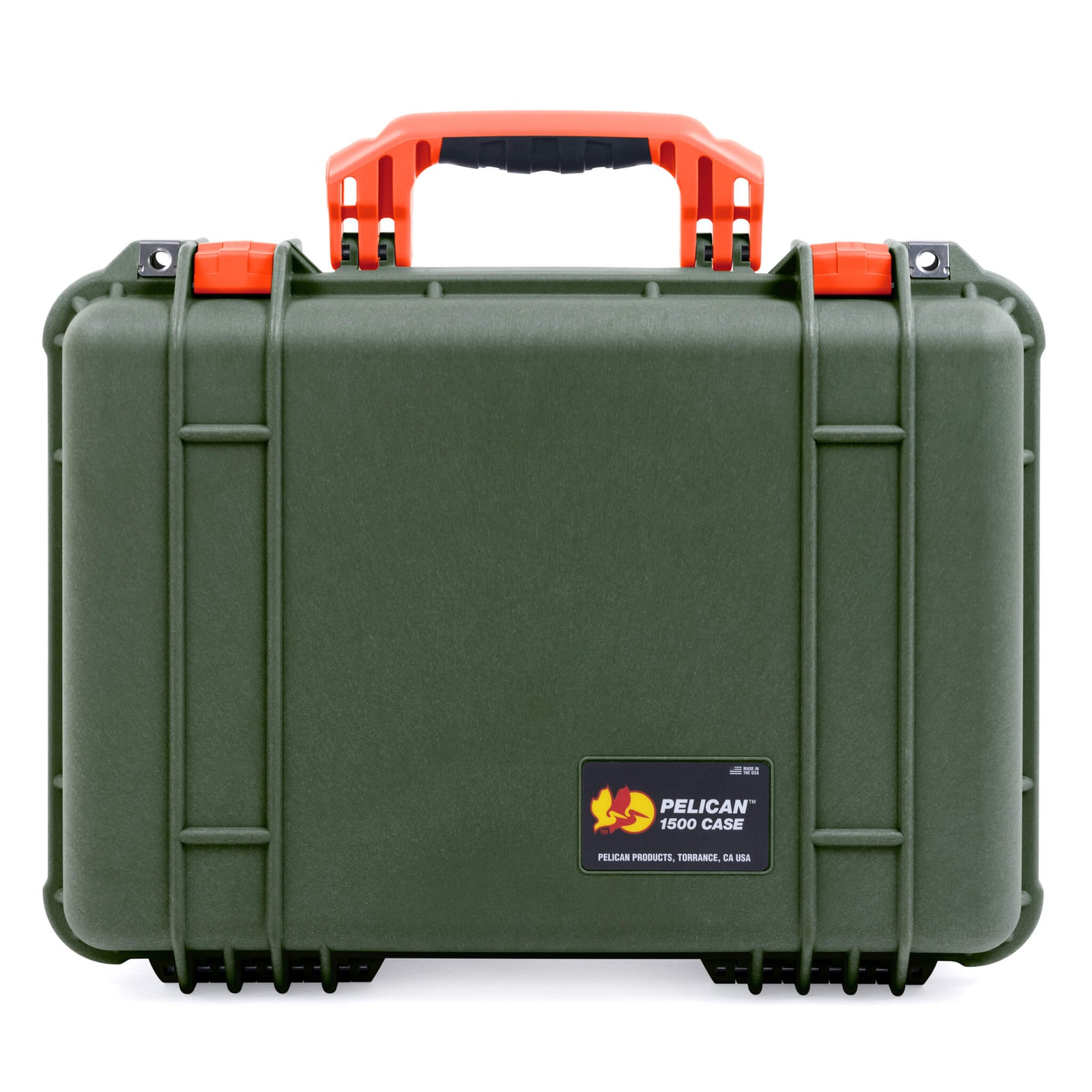 Pelican 1500 Case - OD Green & Orange