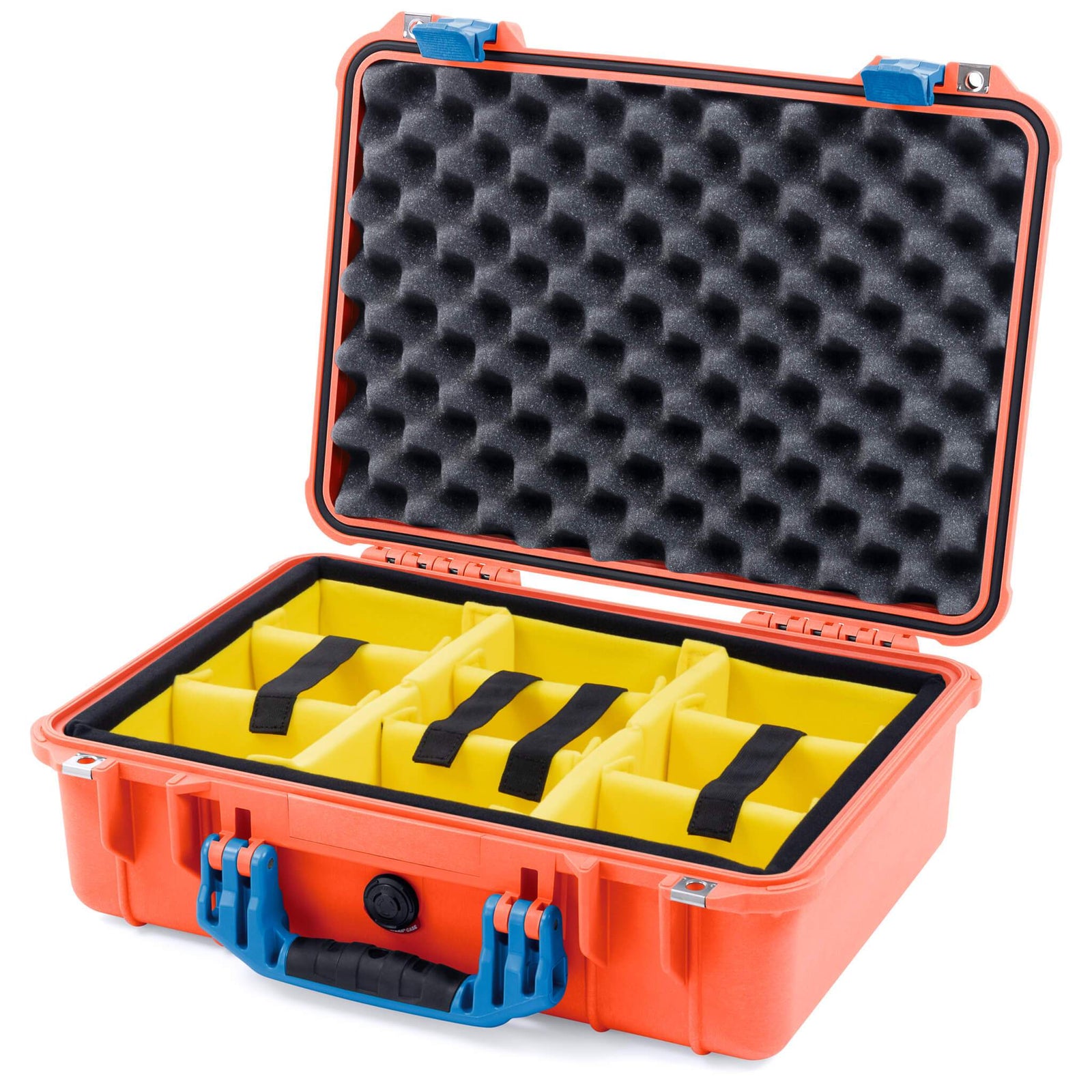 Pelican 1500 Case - Orange & Blue