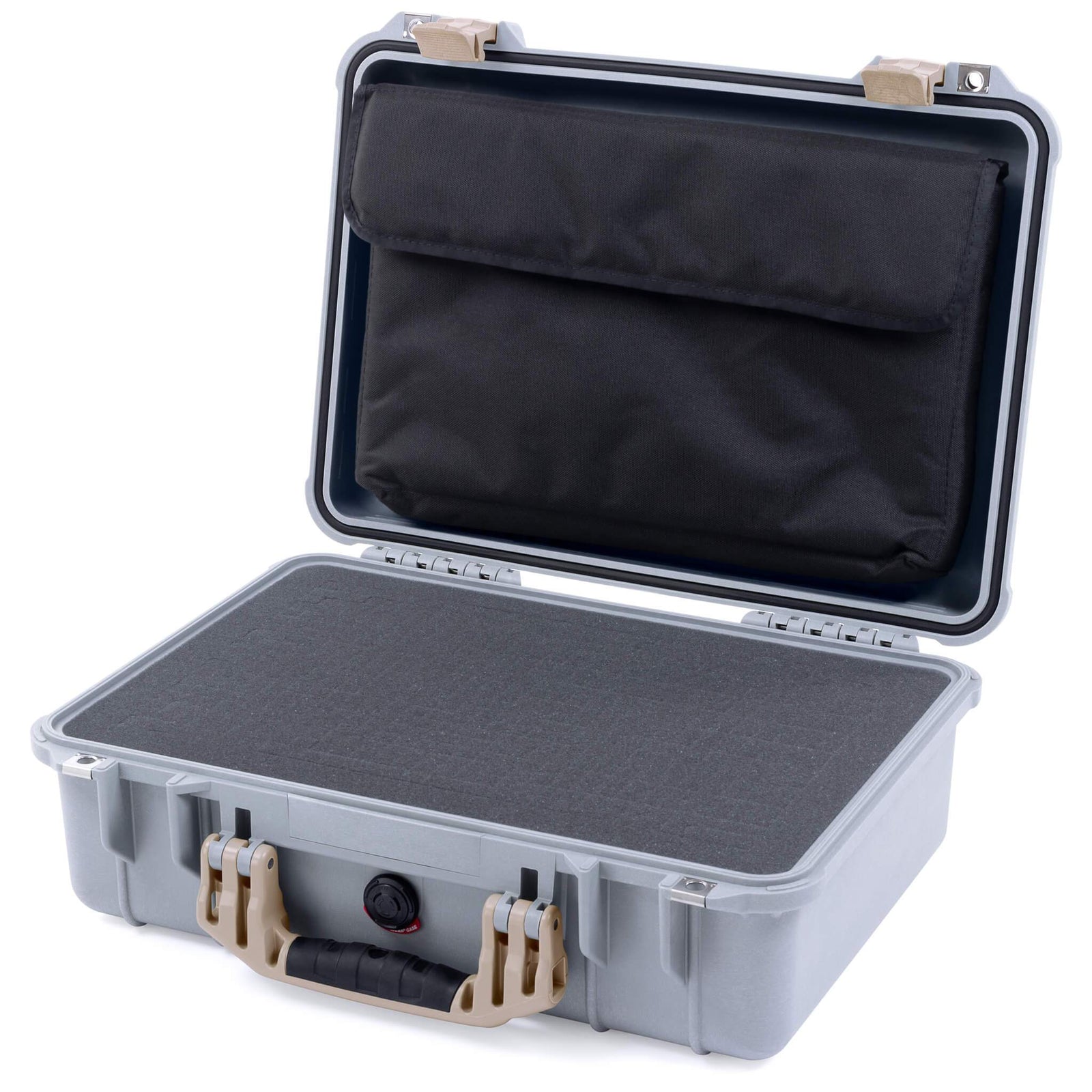 Pelican 1500 Case - Silver & Desert Tan