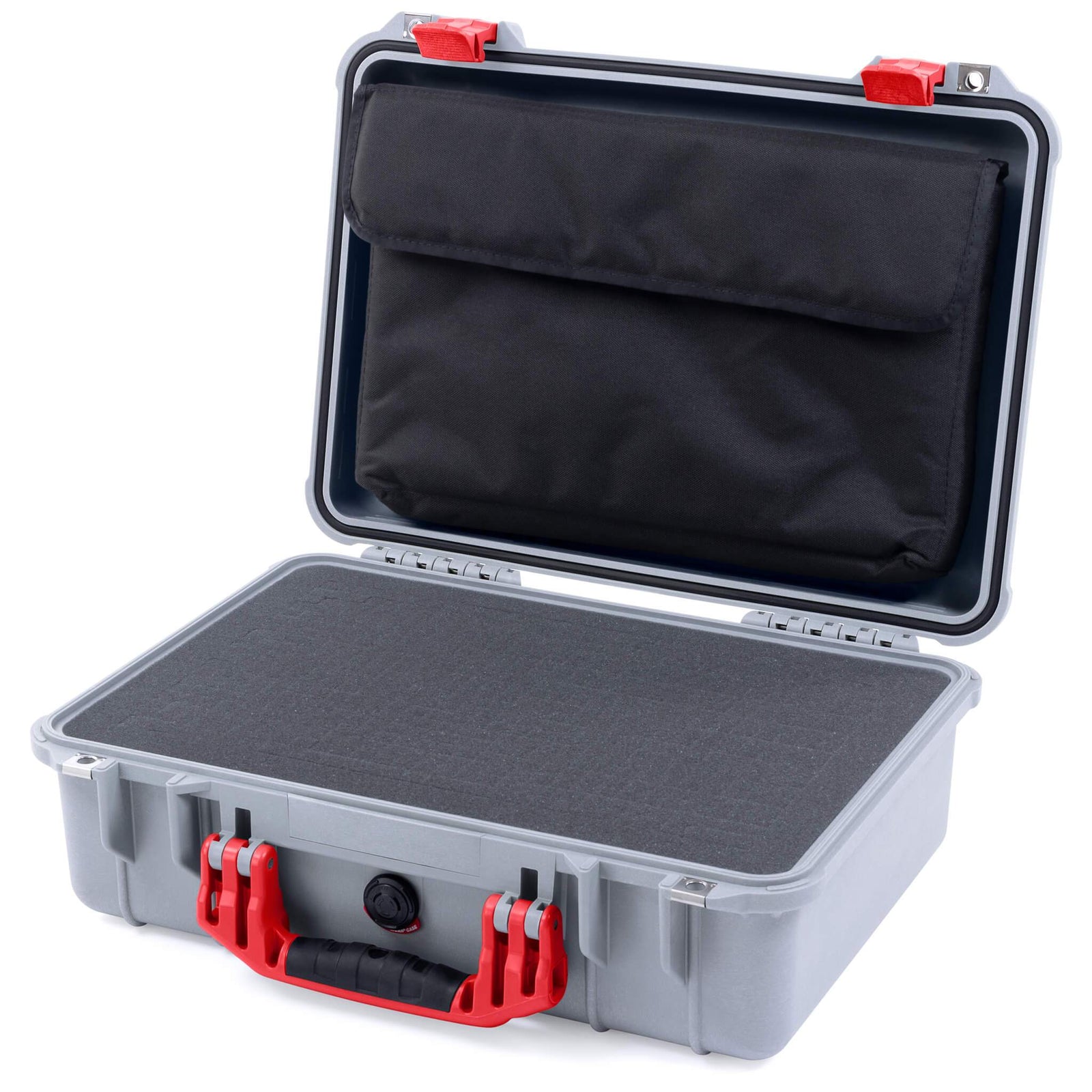 Pelican 1500 Case - Silver & Red