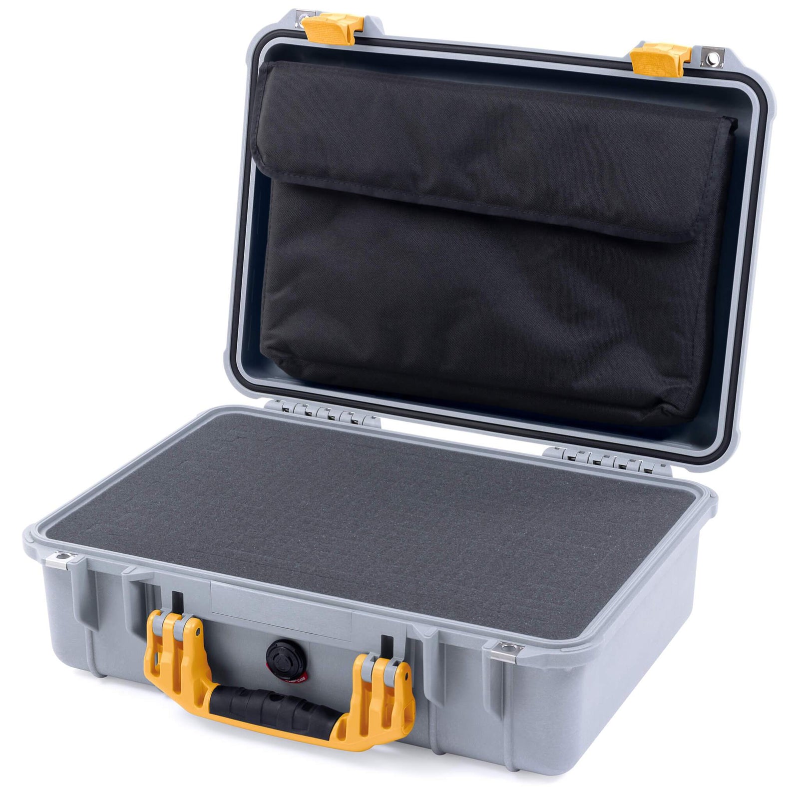 Pelican 1500 Case - Silver & Yellow