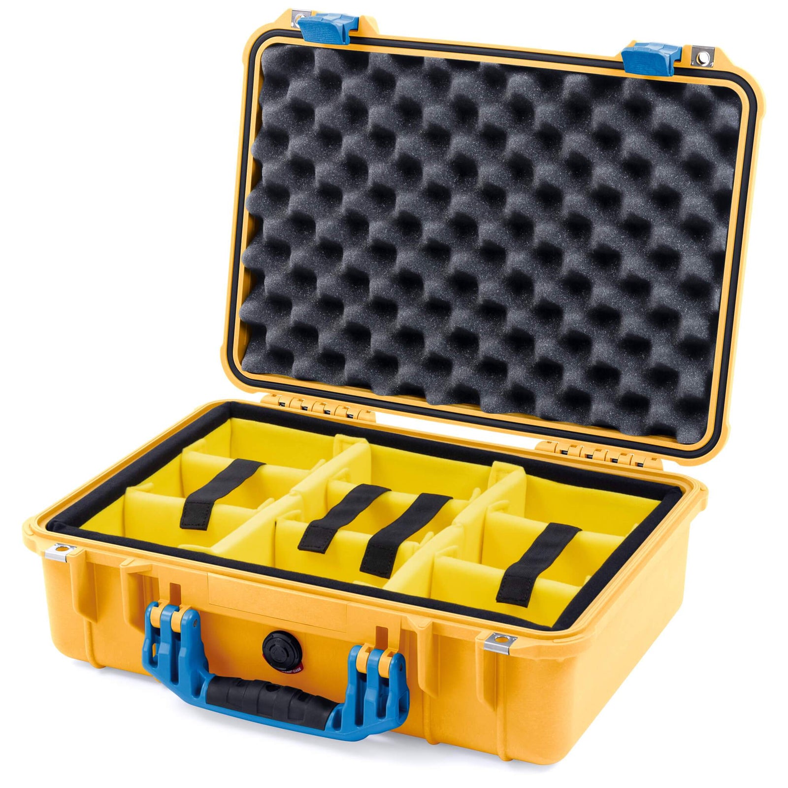 Pelican 1500 Case - Yellow & Blue