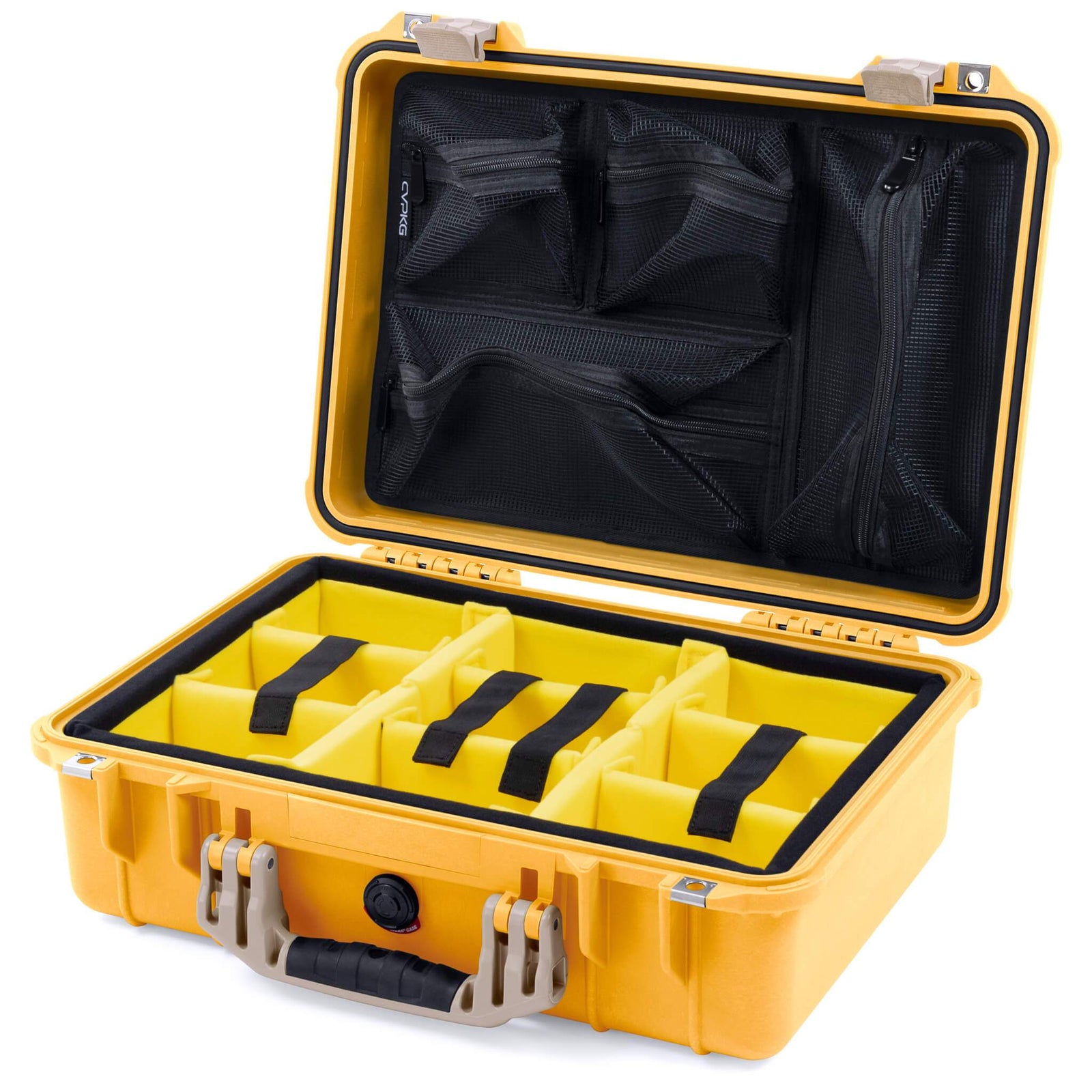Pelican 1500 Case - Yellow & Desert Tan